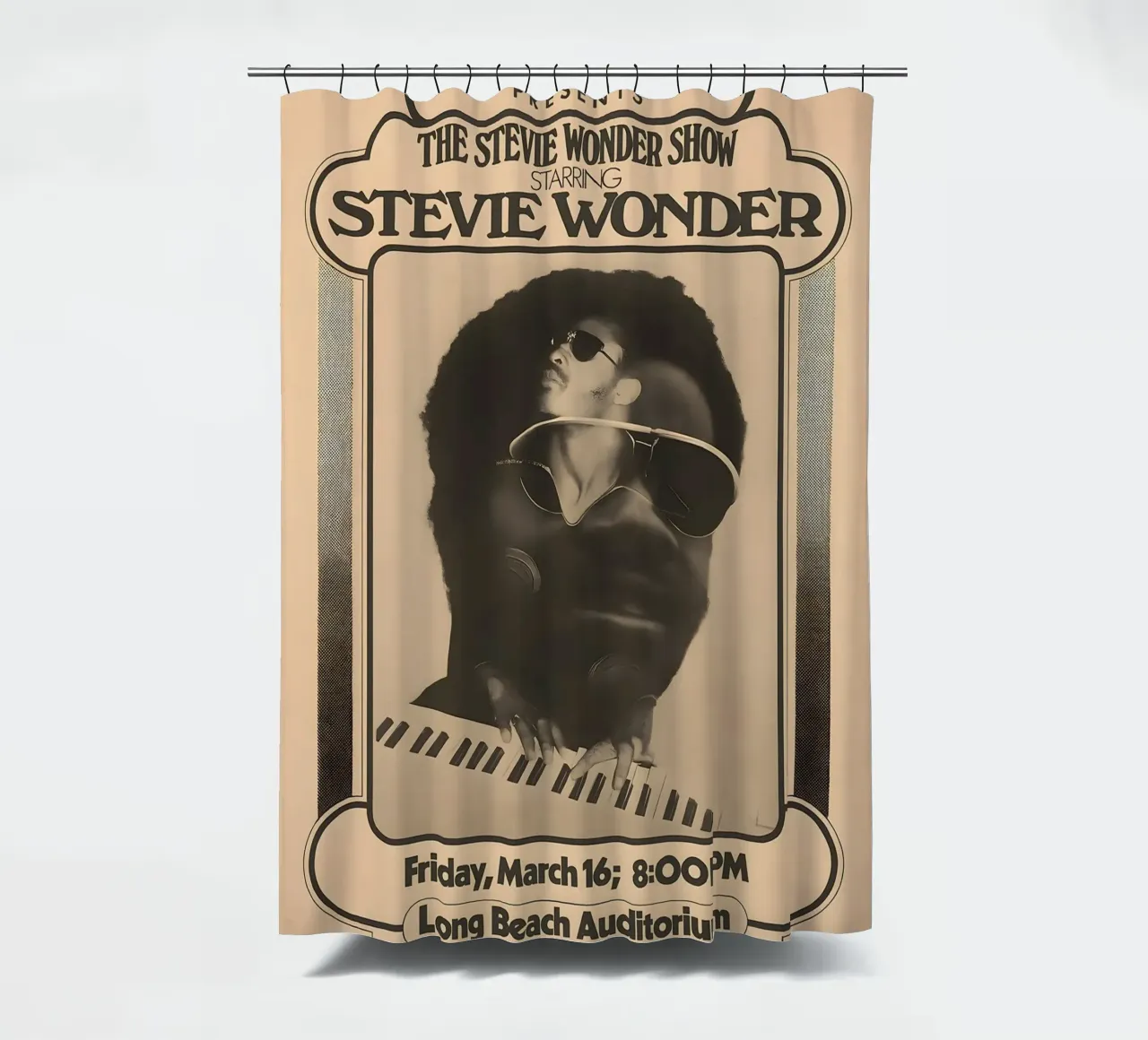 THE STEVIE WONDER SHOW STARRING STEVIE WONDER 1973 tenda da doccia da DGUnder