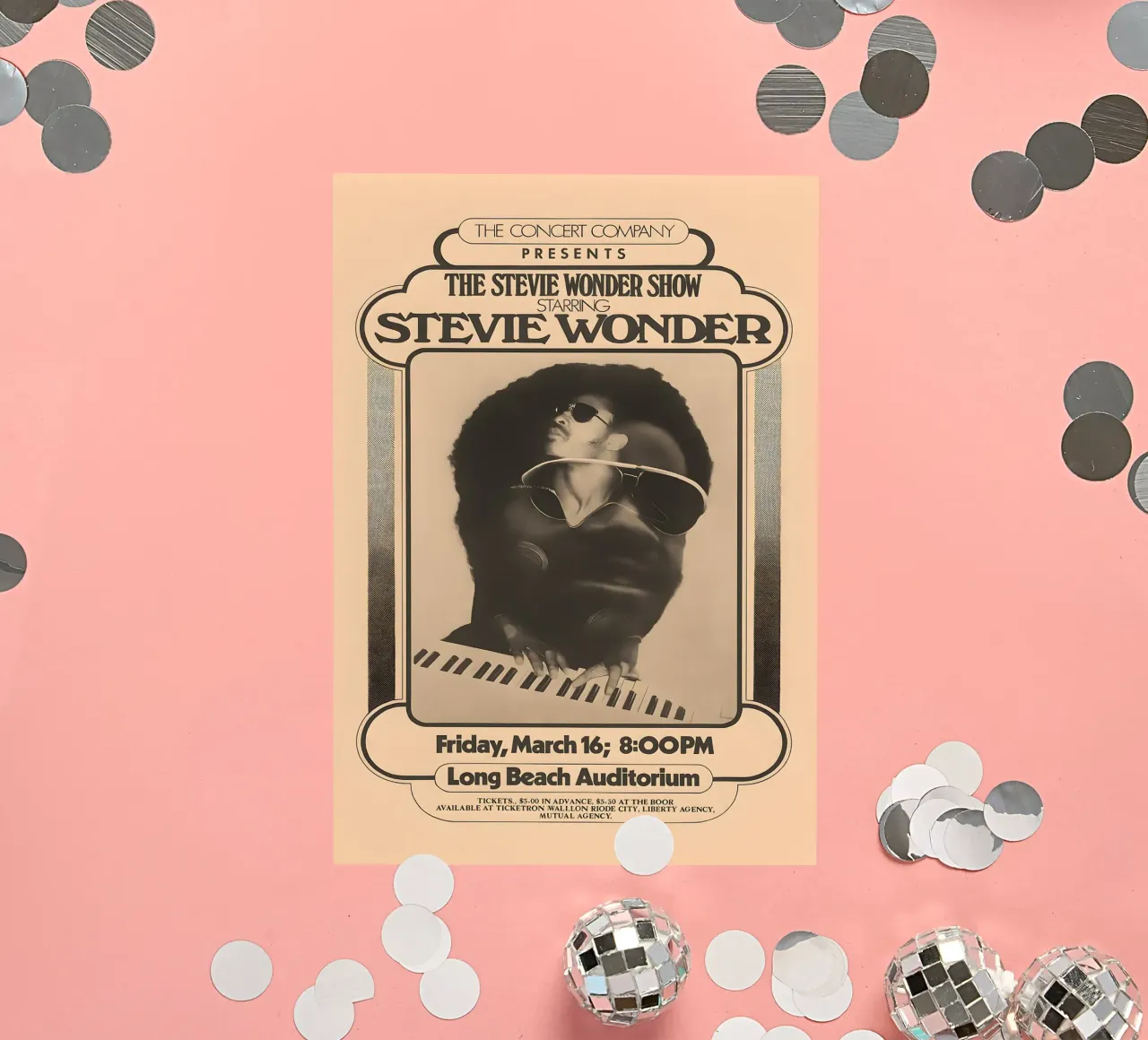 THE STEVIE WONDER SHOW STARRING STEVIE WONDER 1973 adesivo da DGUnder