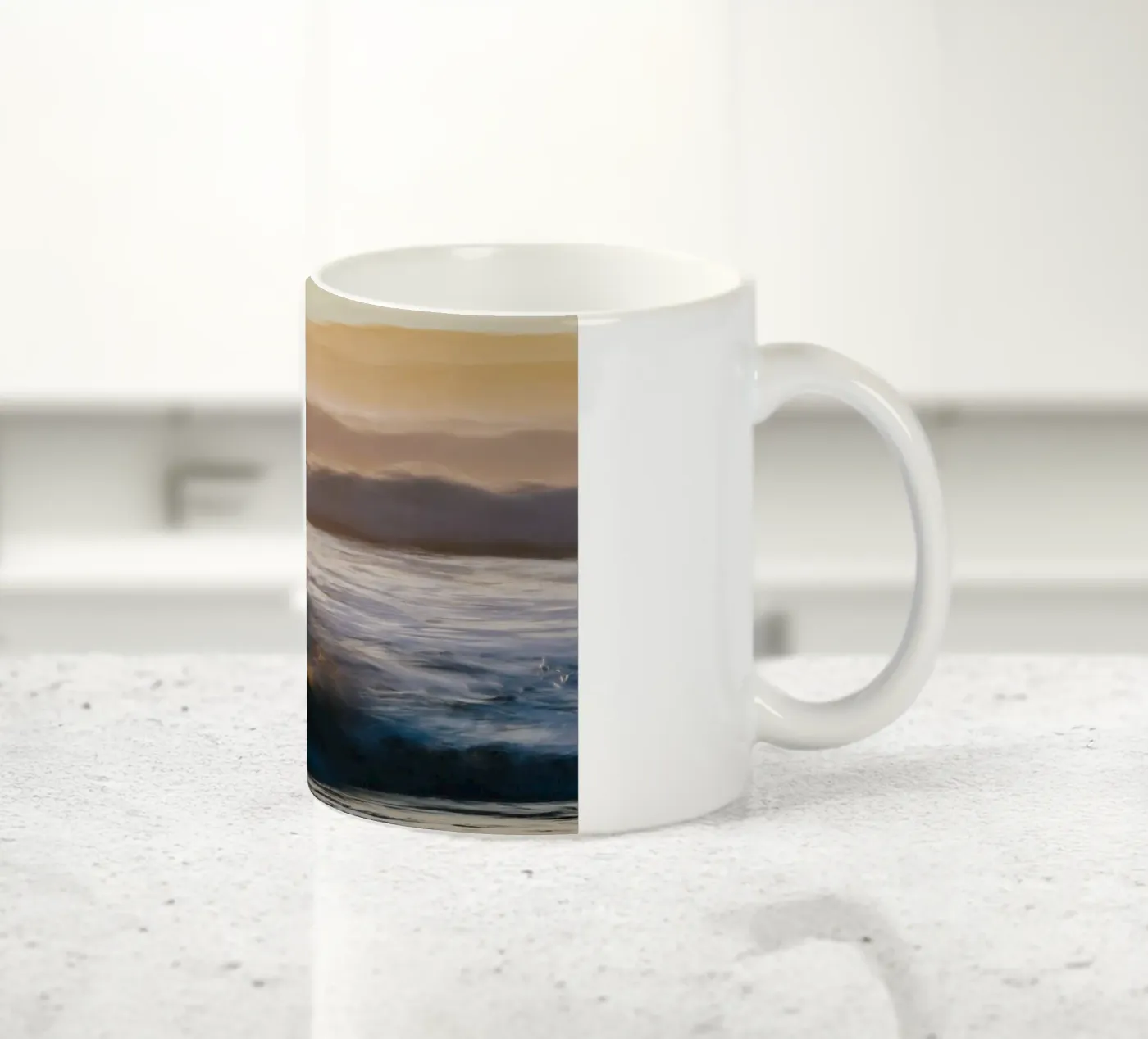 ocean waves ceramic mug by Earthly Visions