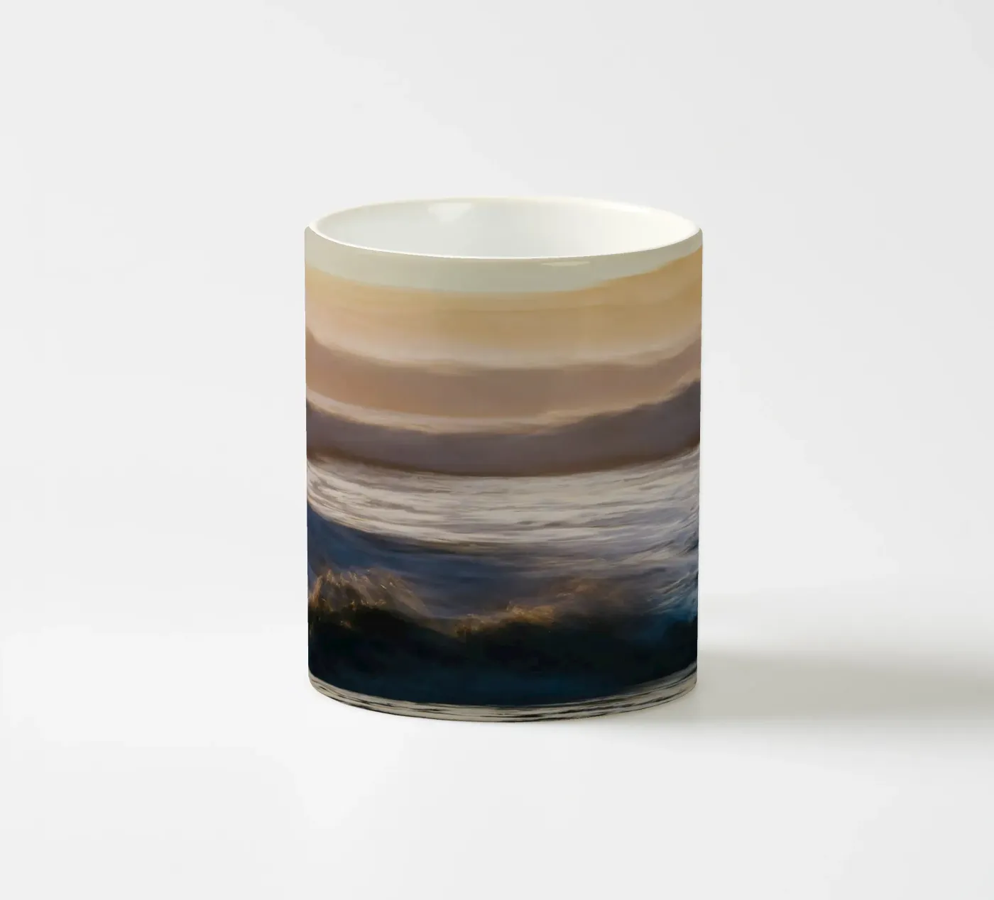 ocean waves ceramic mug by Earthly Visions
