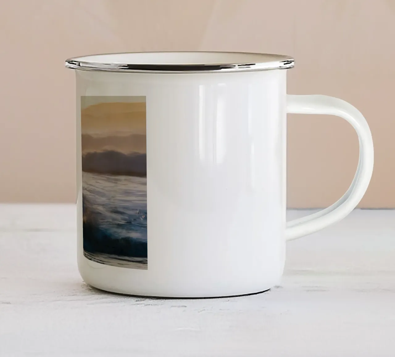 ocean waves enamel mug by Earthly Visions