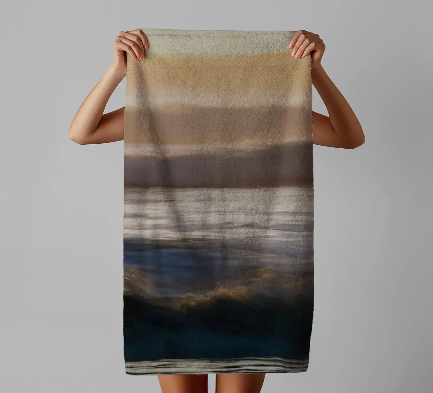 ocean waves towel by Earthly Visions
