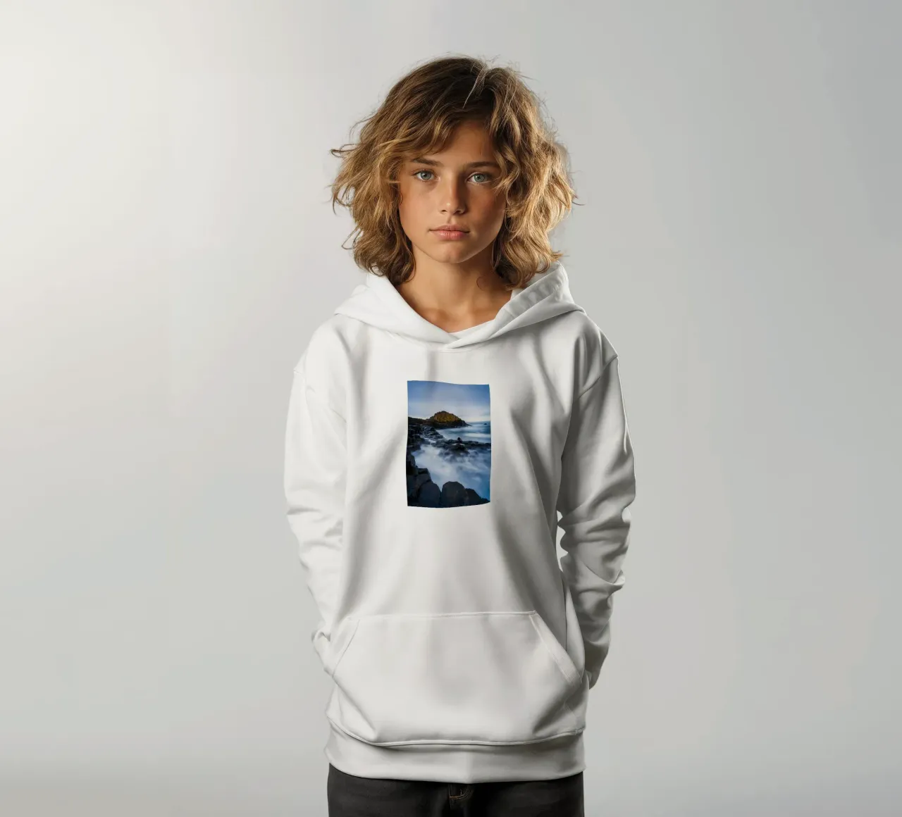 giant s causeway columnas de basalto sudadera con capucha para niño de Earthly Visions
