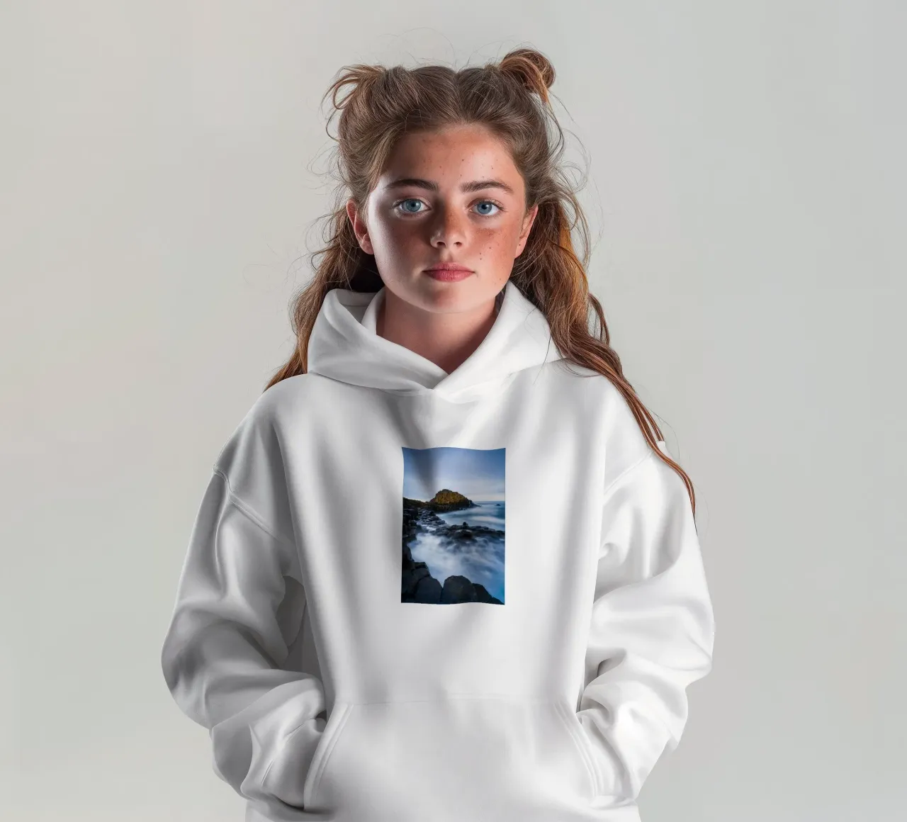 giant s causeway columnas de basalto sudadera con capucha para niño de Earthly Visions