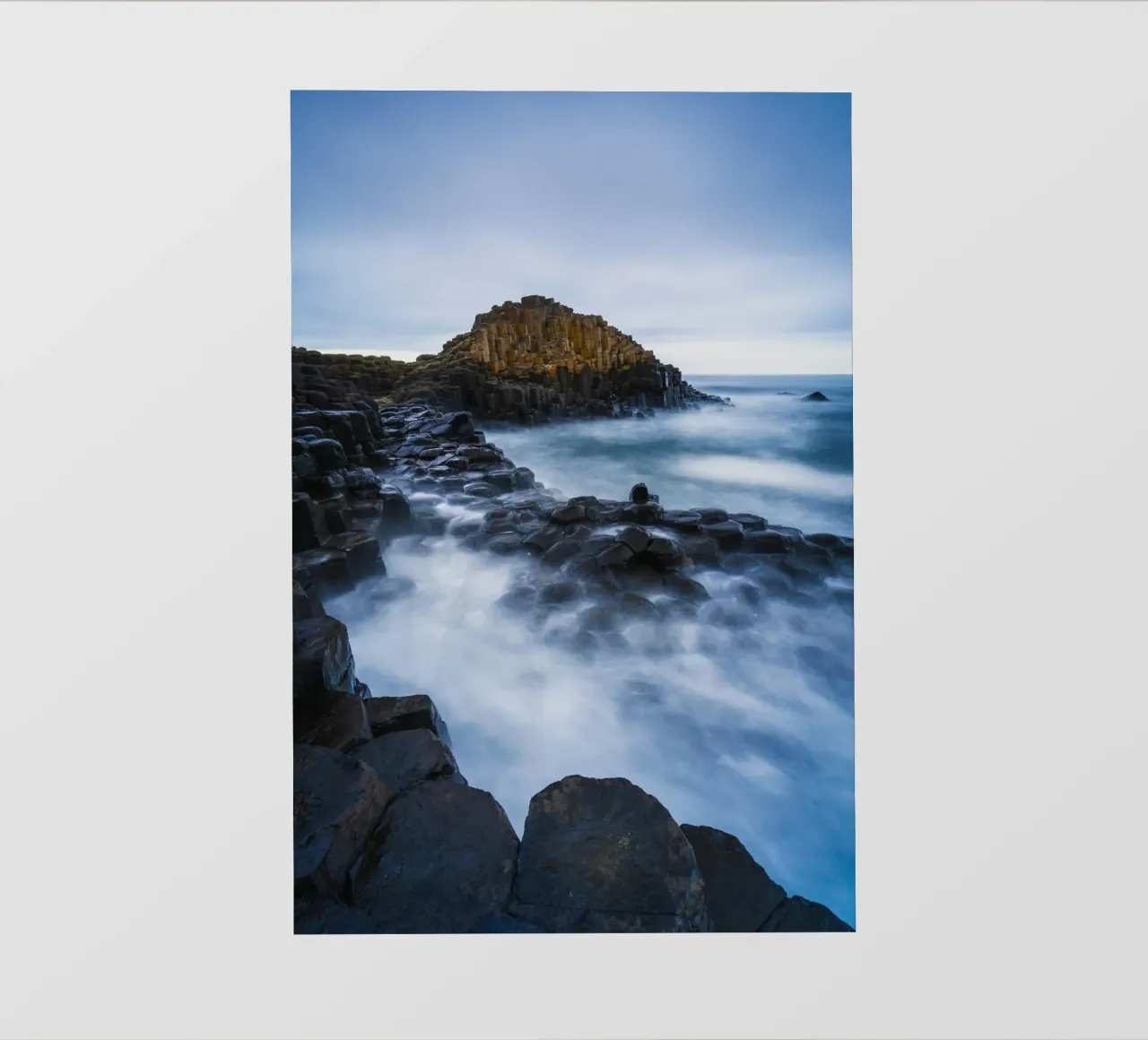 giant s causeway basalt columns backlit film by Earthly Visions