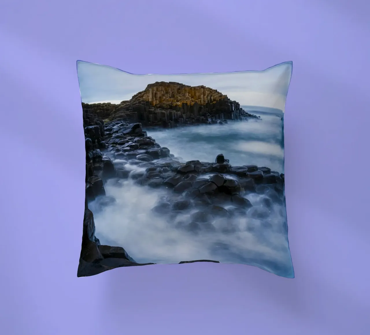 giant s causeway basalt columns decorative cushion by Earthly Visions