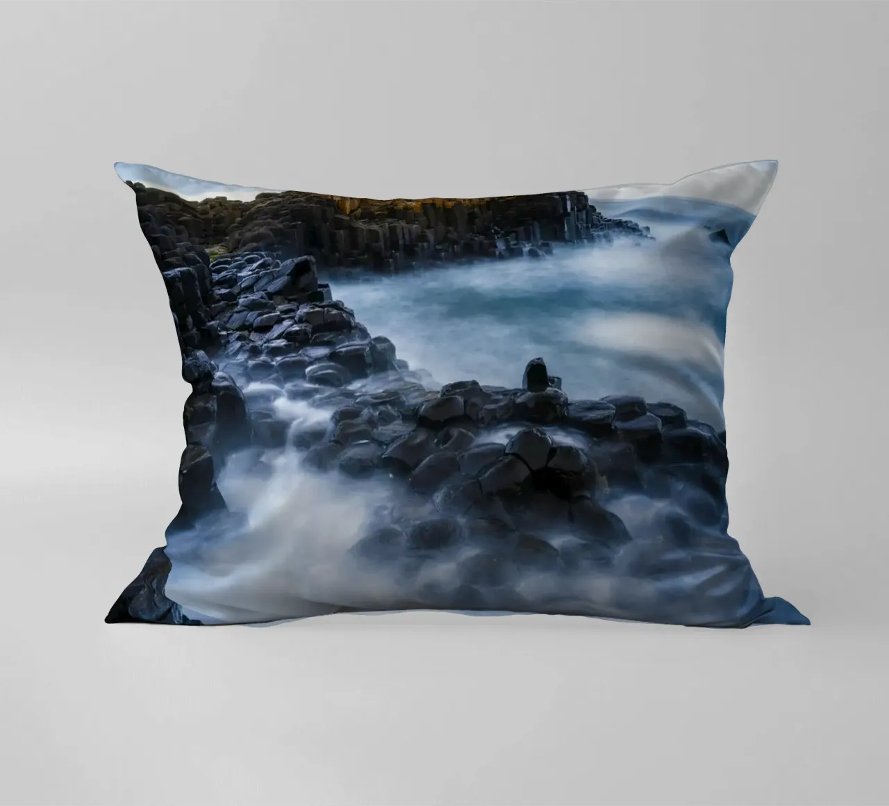 giant s causeway basalt columns decorative cushion by Earthly Visions