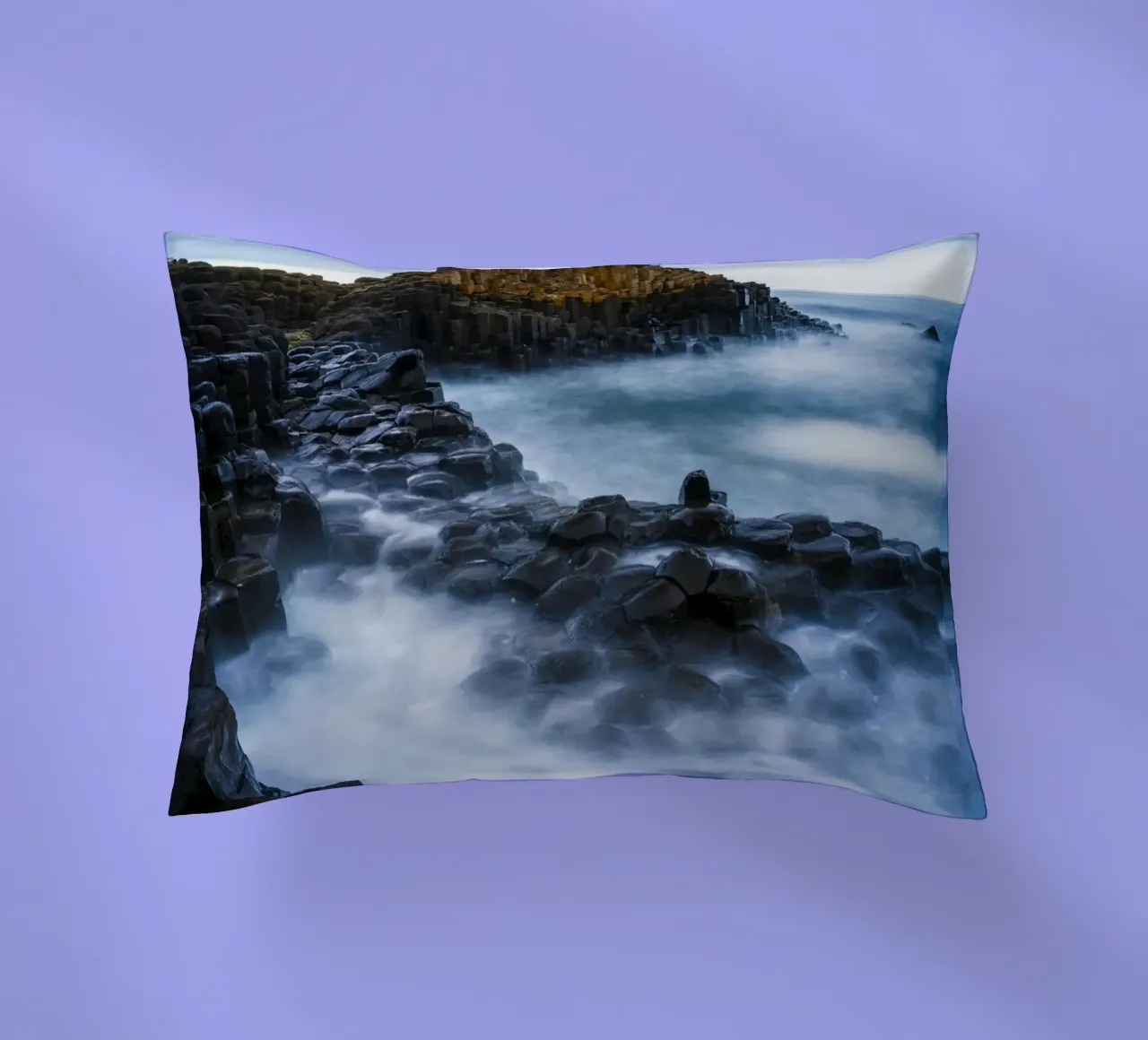 giant s causeway basalt columns decorative cushion by Earthly Visions
