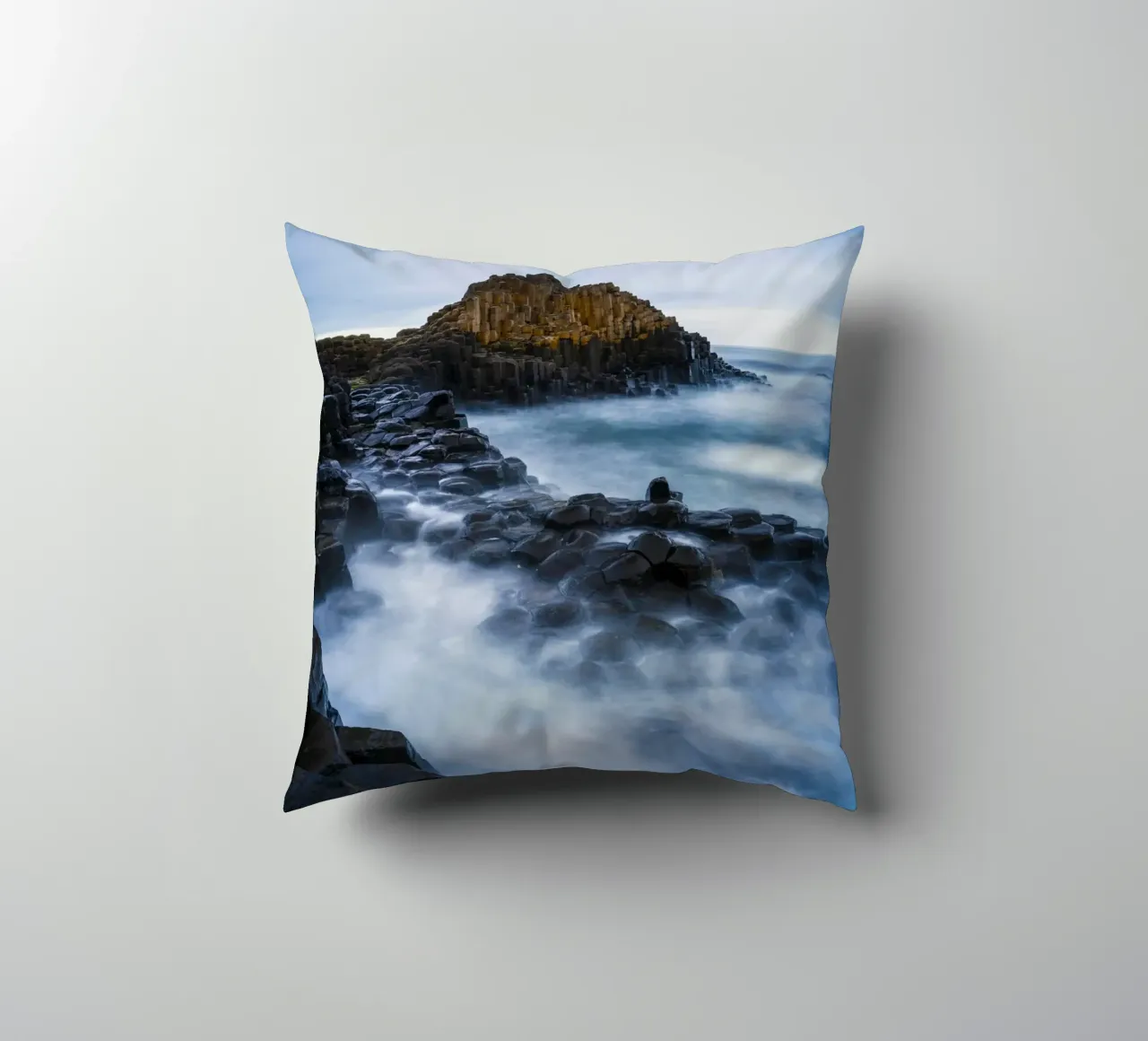 giant s causeway basalt columns decorative cushion by Earthly Visions