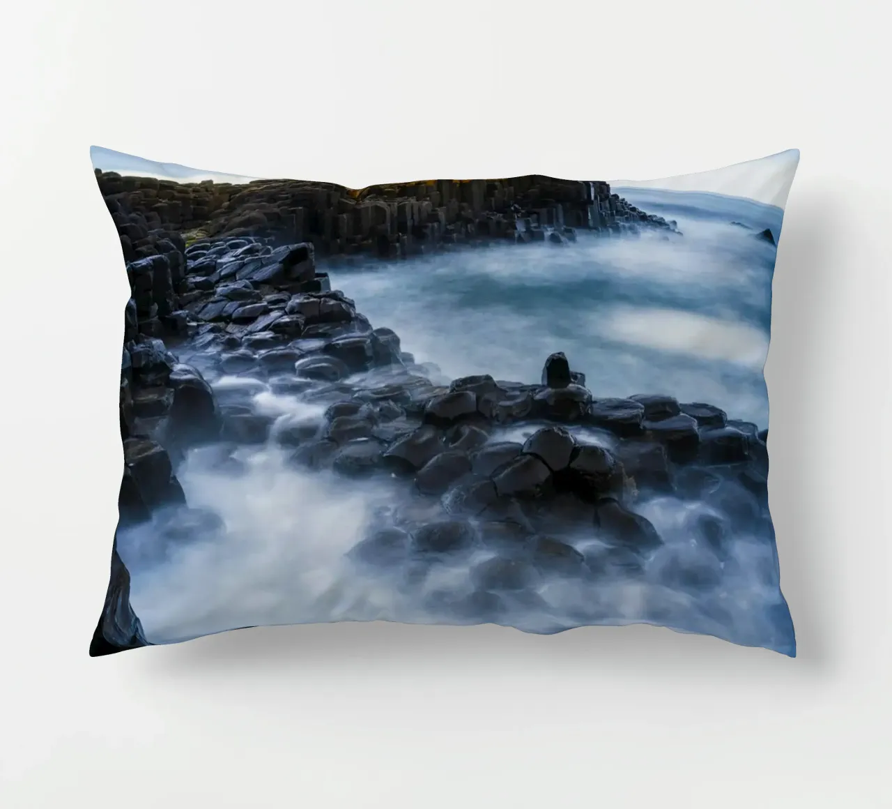 giant s causeway basalt columns decorative cushion by Earthly Visions