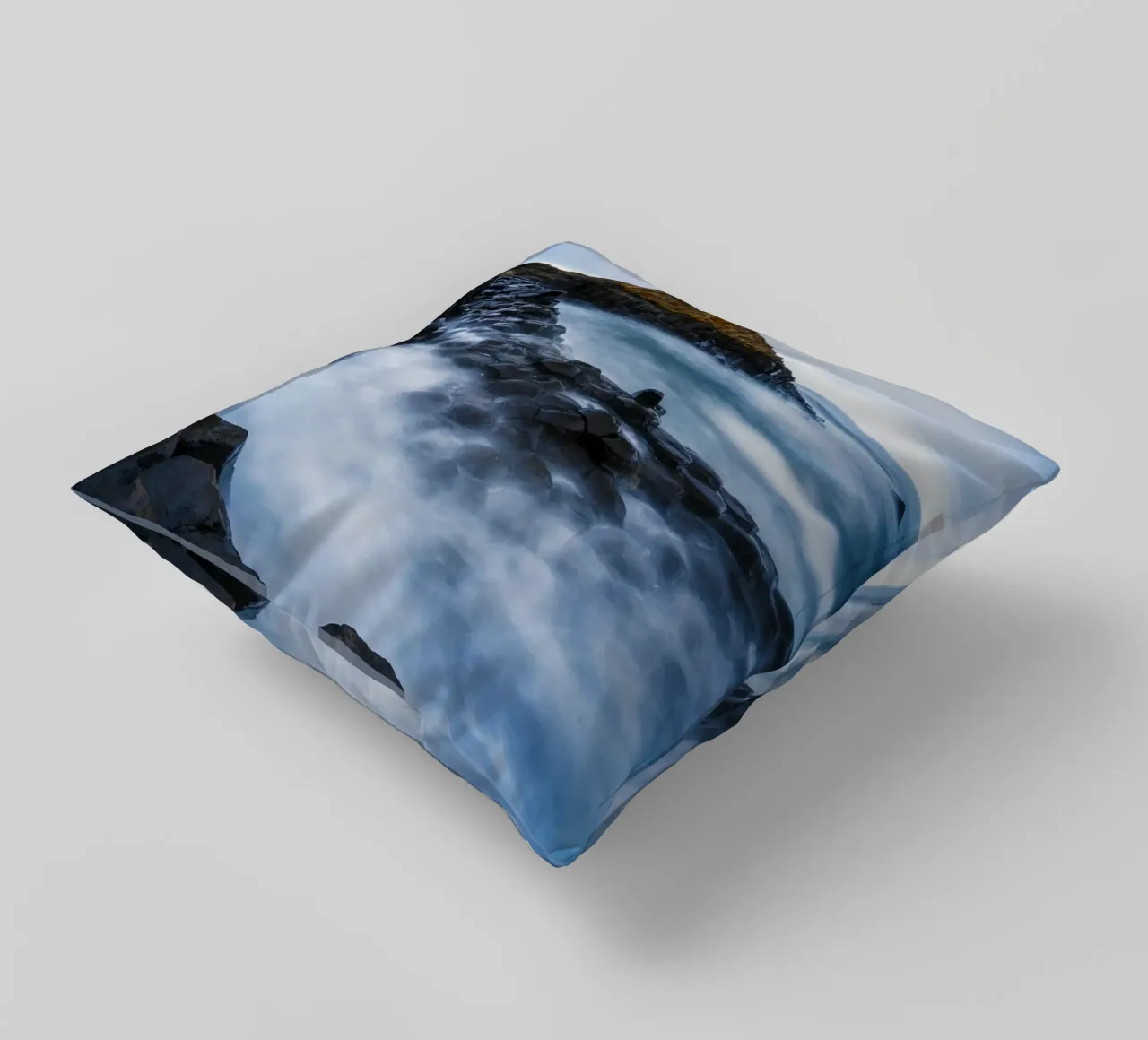 giant s causeway basalt columns decorative cushion by Earthly Visions