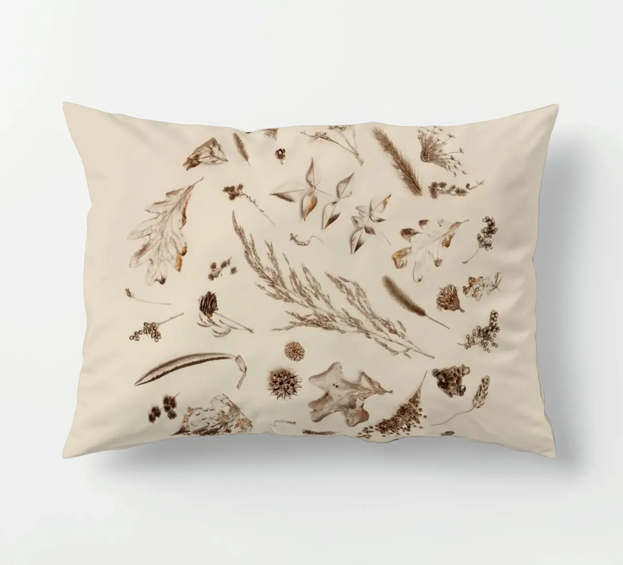 leaves flowers decorative cushion by Earthly Visions