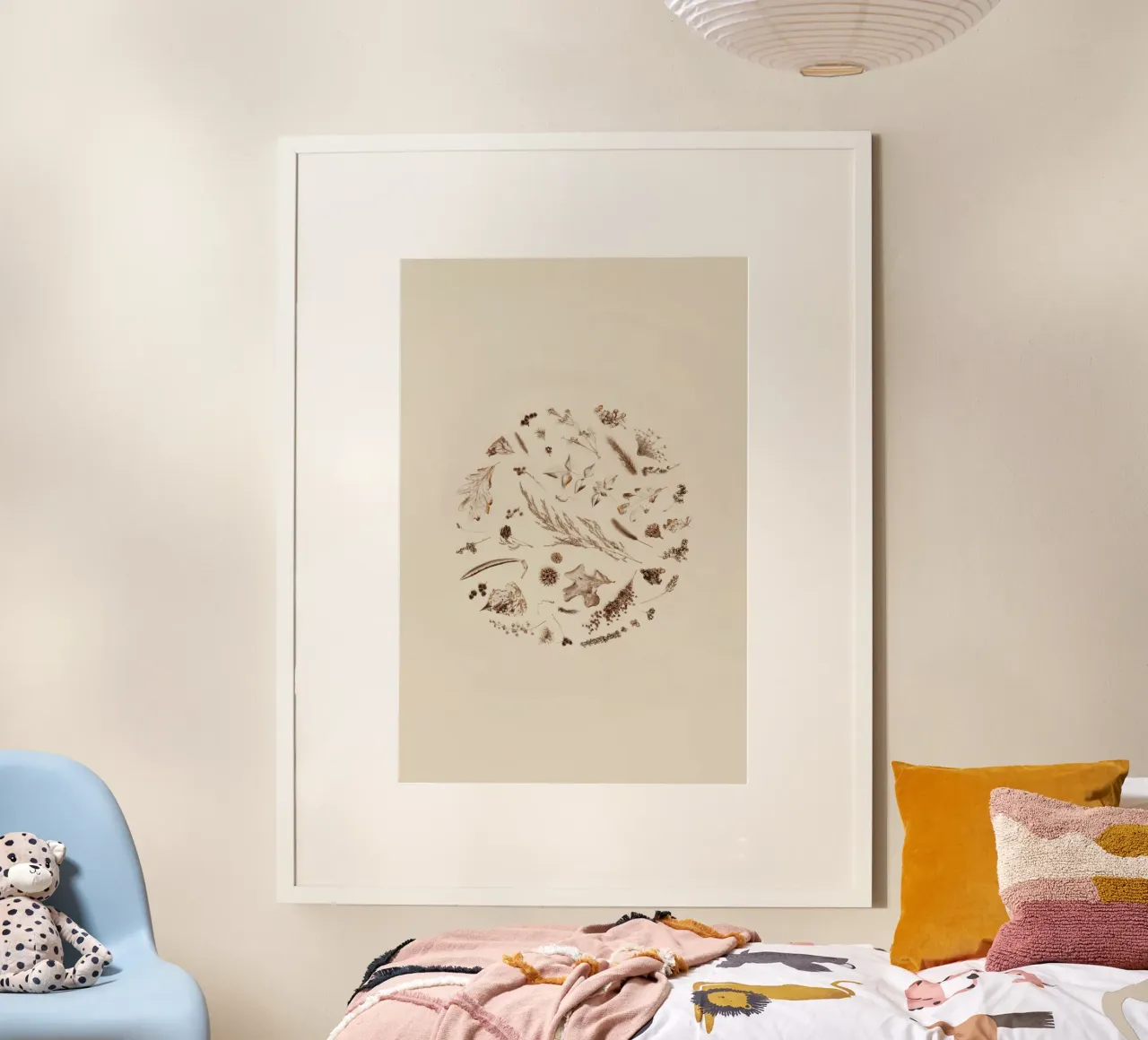 foglie fiori poster con telaio in alluminio da Earthly Visions