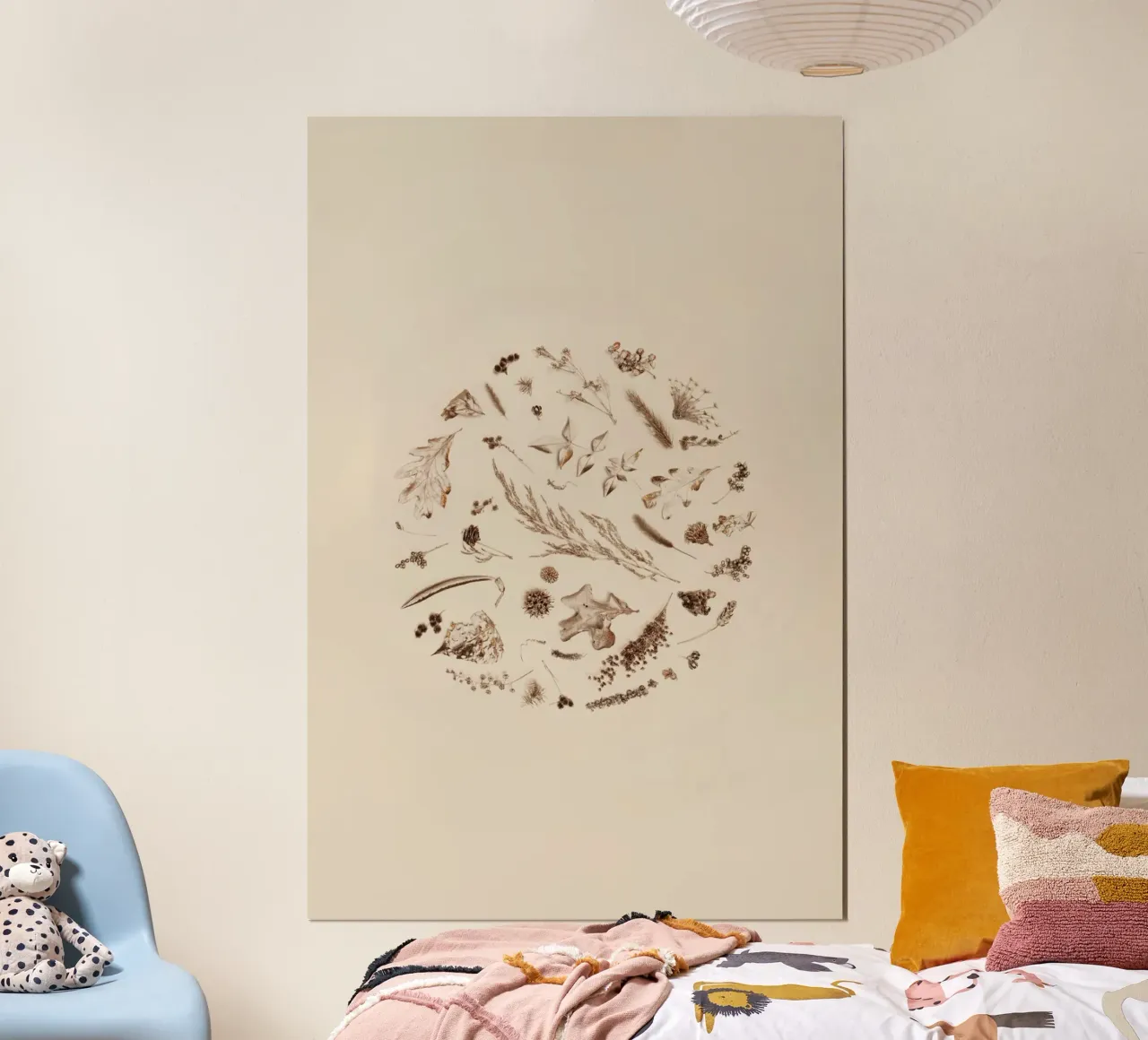 foglie fiori poster con telaio in alluminio da Earthly Visions