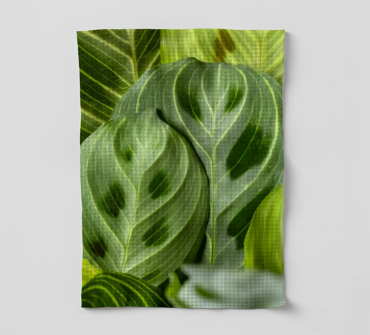 leaves greenery tea towel by Earthly Visions