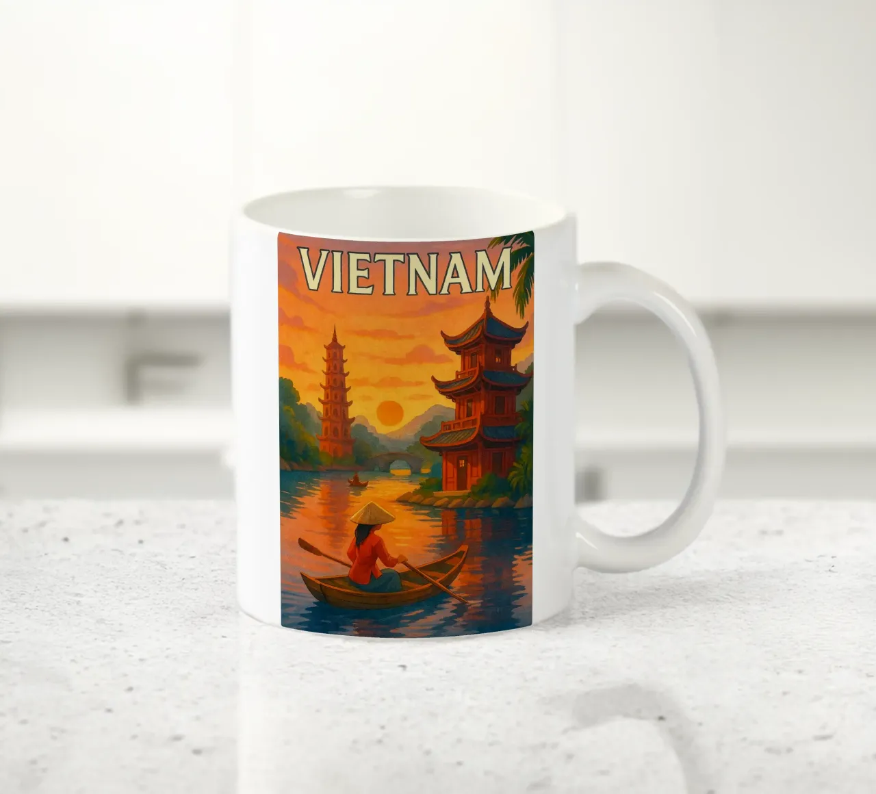 Vietnam Painting Imagination ceramic mug by Diamond