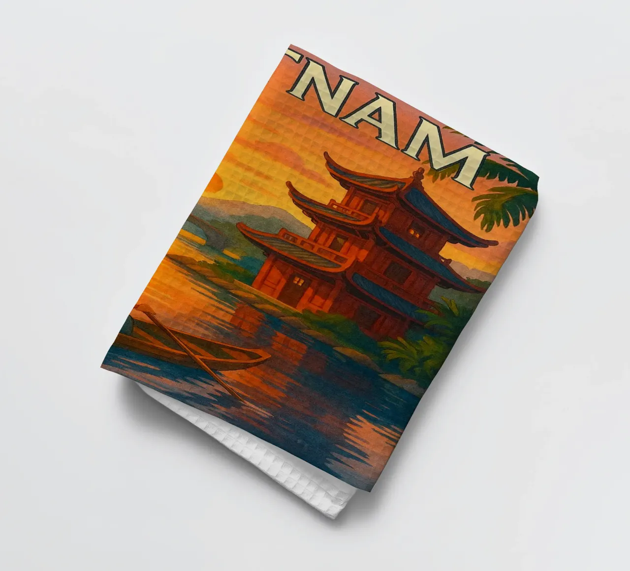 Vietnam Painting Imagination tea towel by Diamond