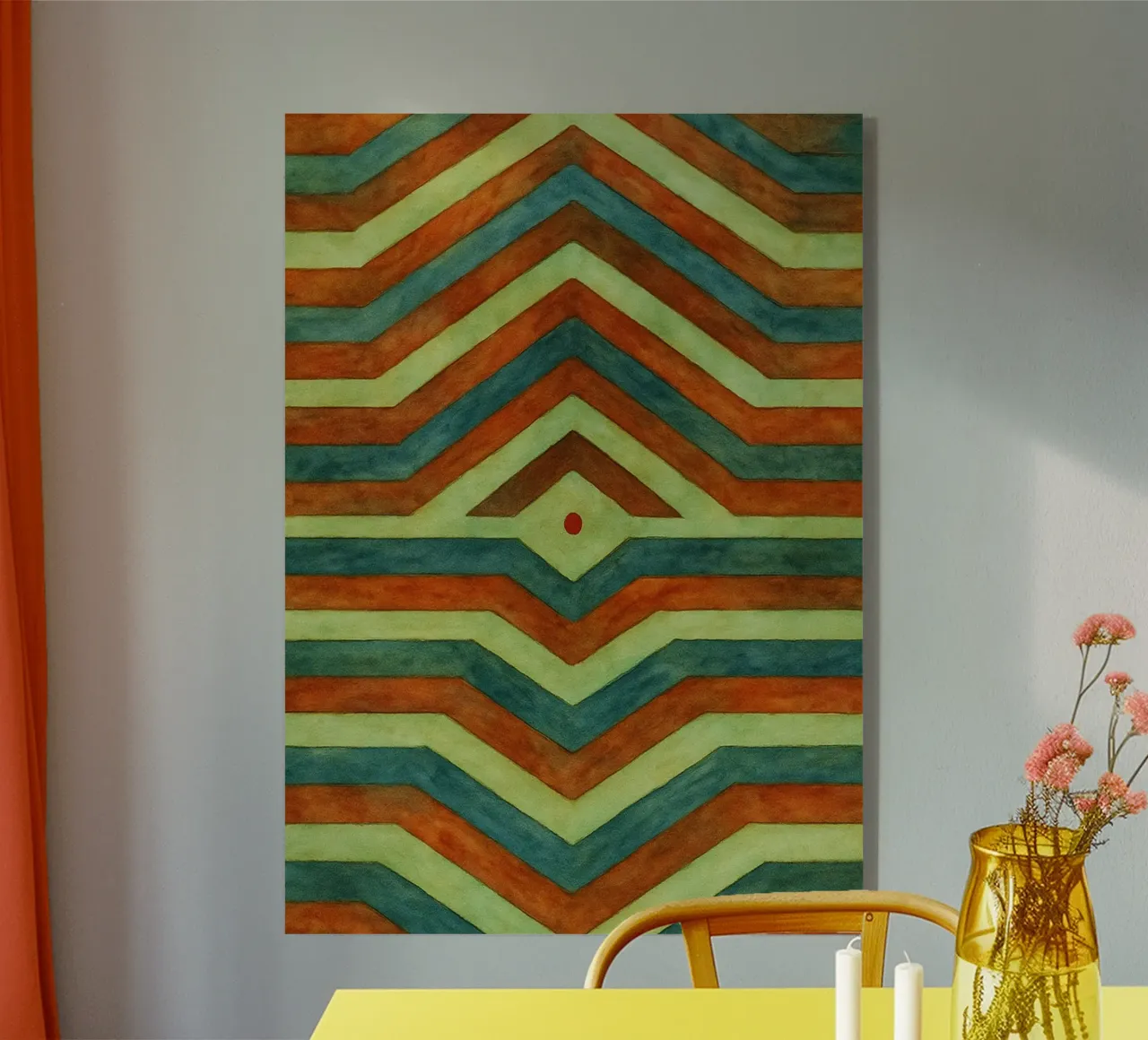 Disegno astratto a linee ilustrate plexiglass da Permatax