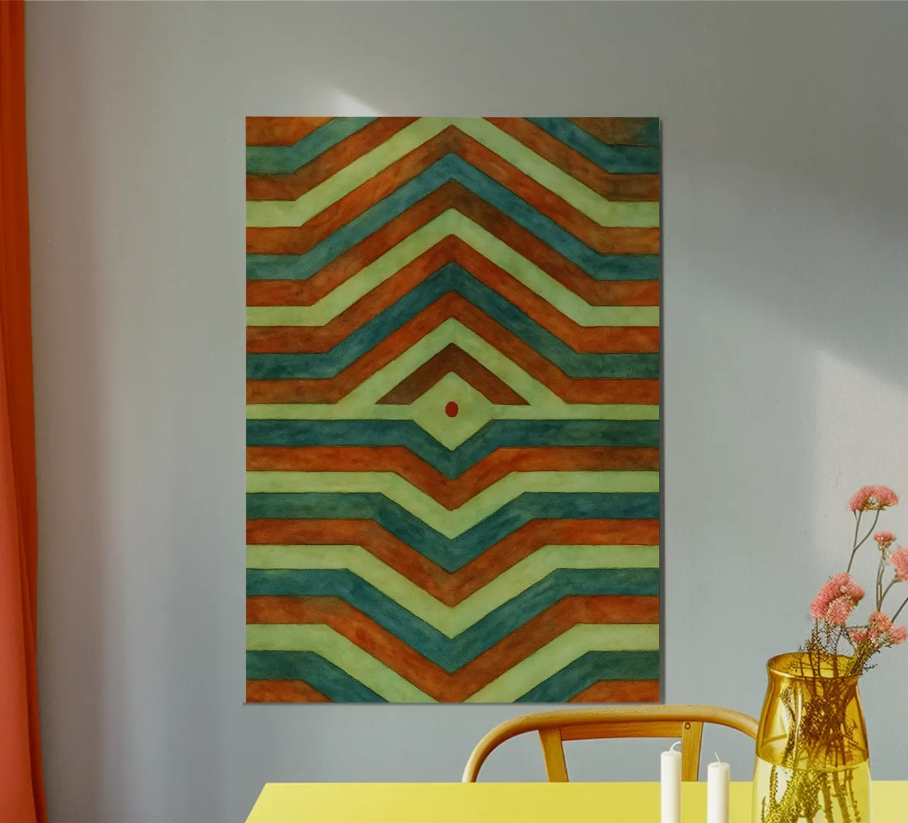 Disegno astratto a linee ilustrate alluminio dibond da Permatax