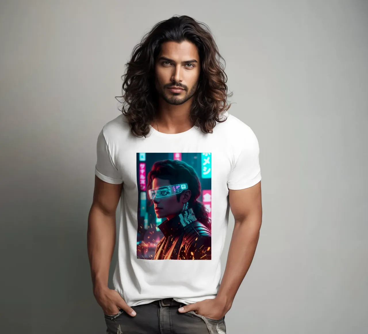 Michael Jackson - Cyber Punk art (1) t-shirt da Lembayung art