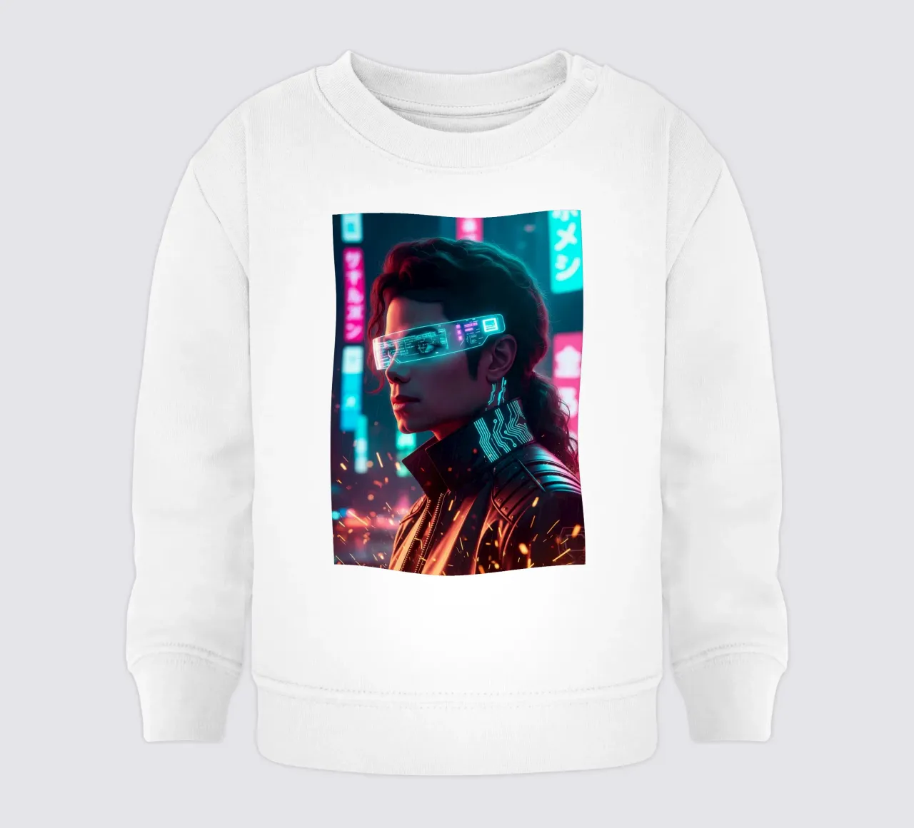 Michael Jackson - Cyber Punk art (1) felpa neonato da Lembayung art