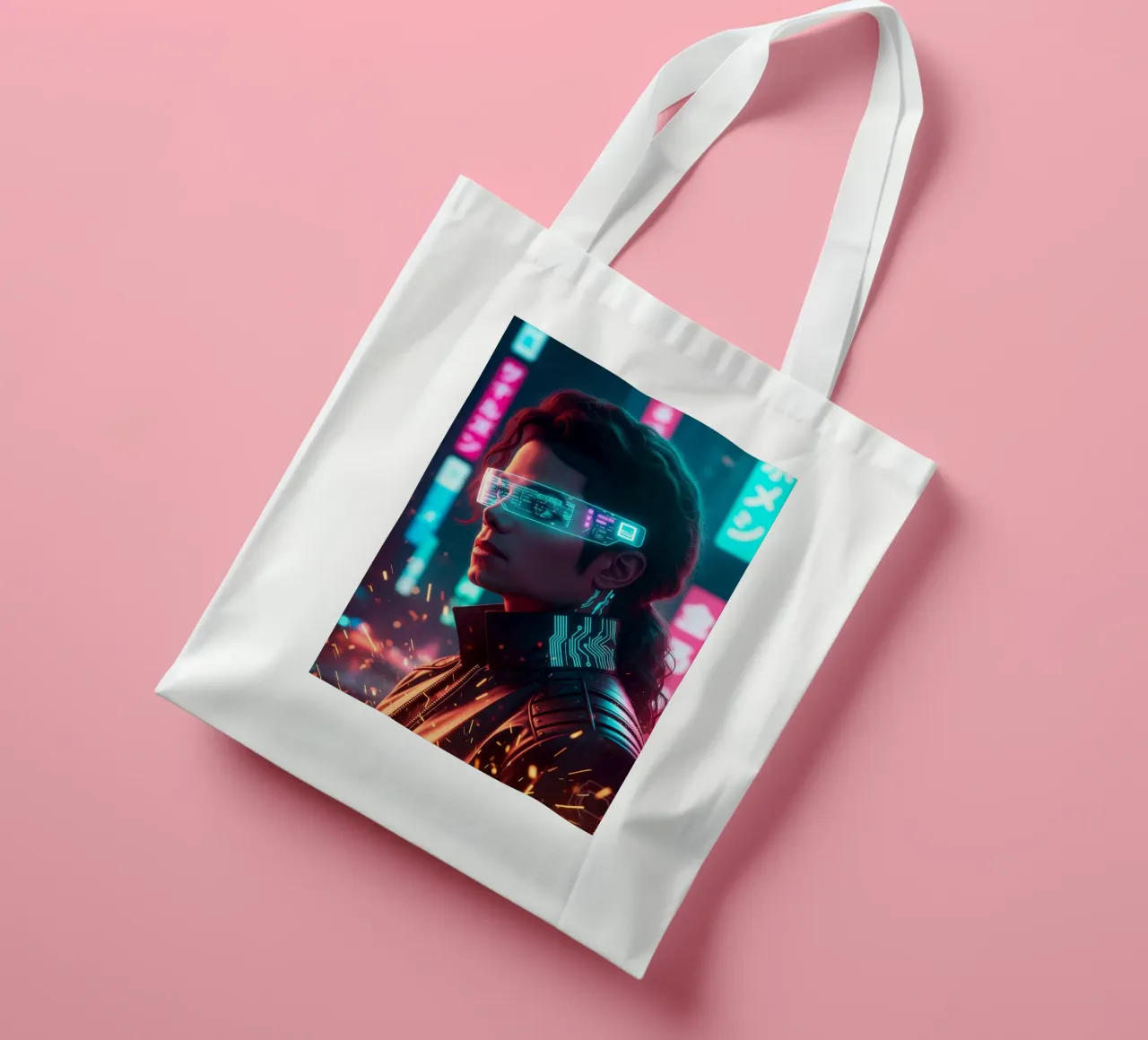 Michael Jackson - Cyber Punk art (1) borsa in juta da Lembayung art