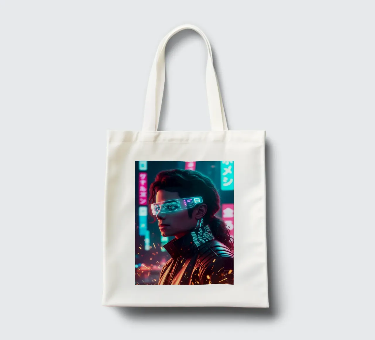 Michael Jackson - Cyber Punk art (1) borsa in juta da Lembayung art