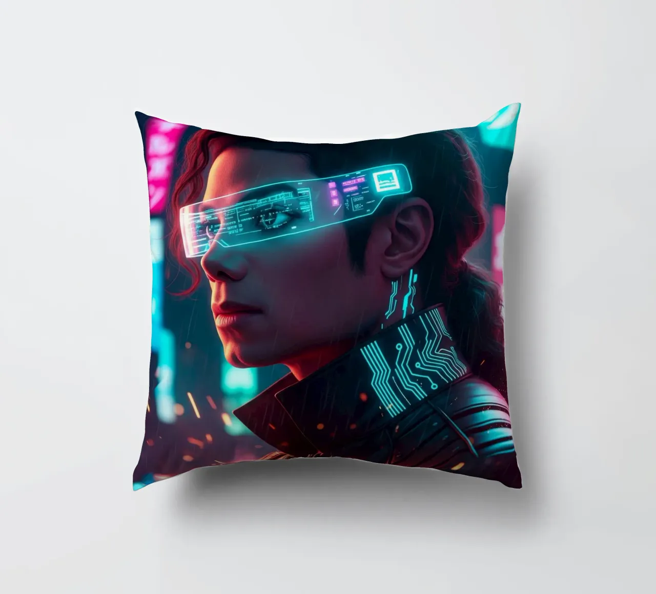 Michael Jackson - Cyber Punk art (1) cuscino da Lembayung art