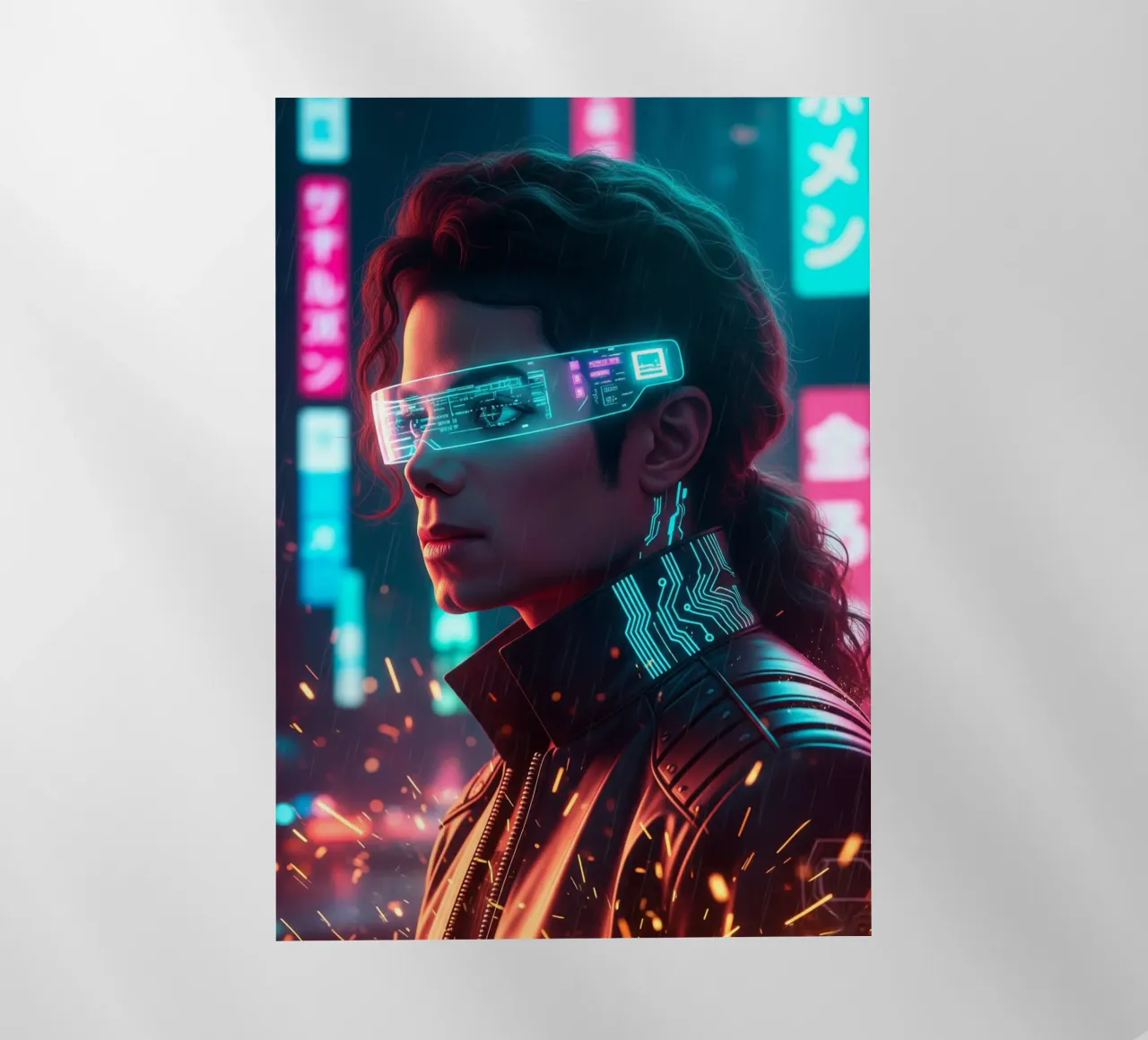 Michael Jackson - Cyber Punk art (1) pellicola backlit da Lembayung art