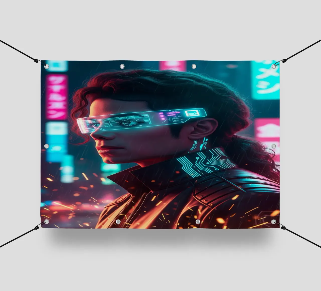 Michael Jackson - Cyber Punk art (1) telo in pvc da Lembayung art