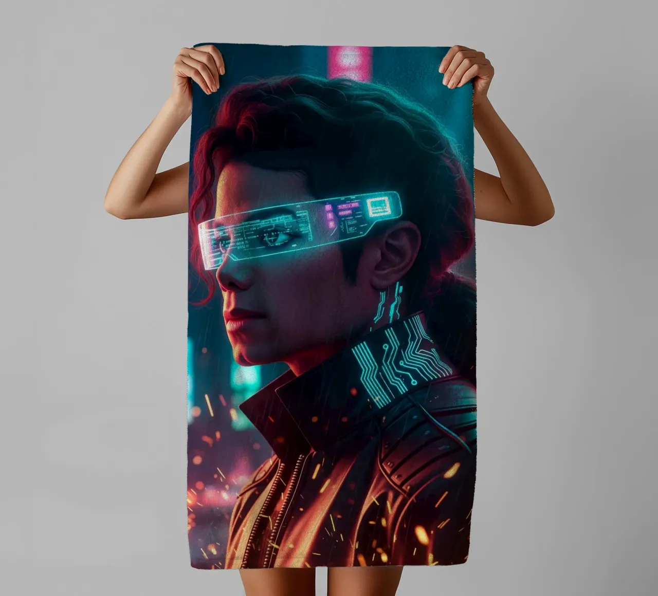 Michael Jackson - Cyber Punk art (1) asciugamano da bagno da Lembayung art