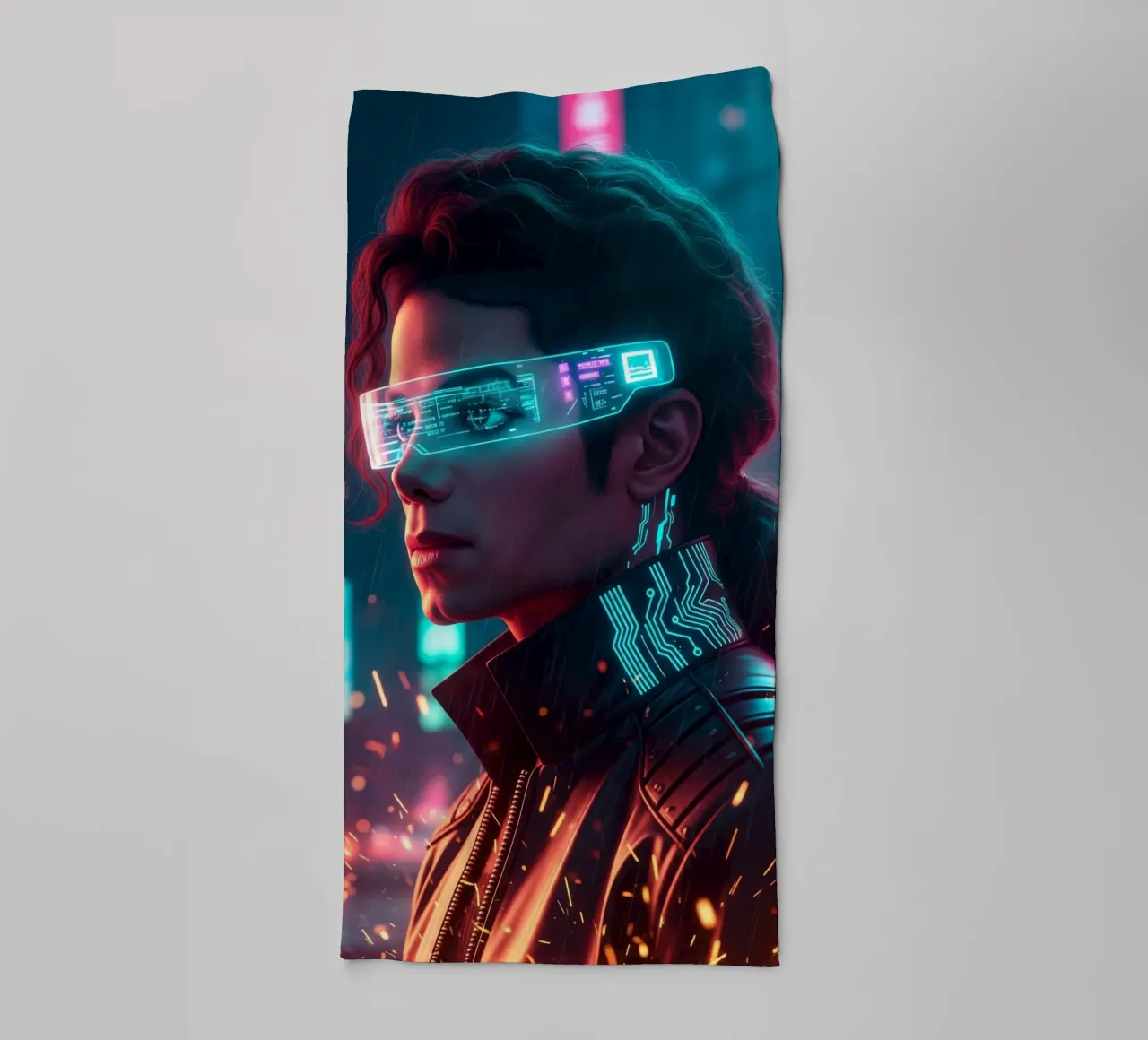 Michael Jackson - Cyber Punk art (1) asciugamano da bagno da Lembayung art