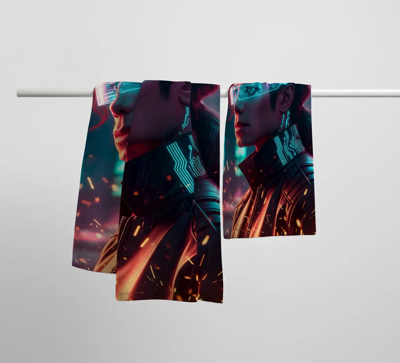 Michael Jackson - Cyber Punk art (1) asciugamano da bagno da Lembayung art