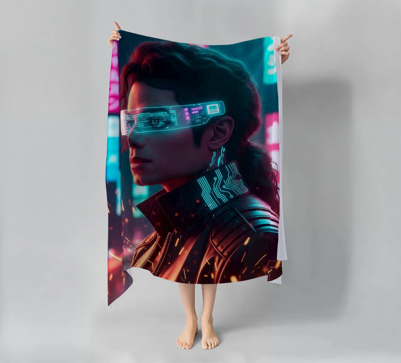Michael Jackson - Cyber Punk art (1) telo mare da Lembayung art