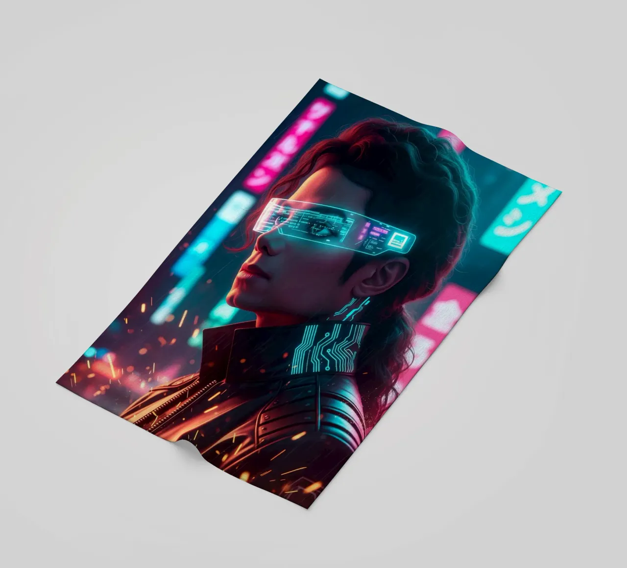 Michael Jackson - Cyber Punk art (1) telo mare da Lembayung art