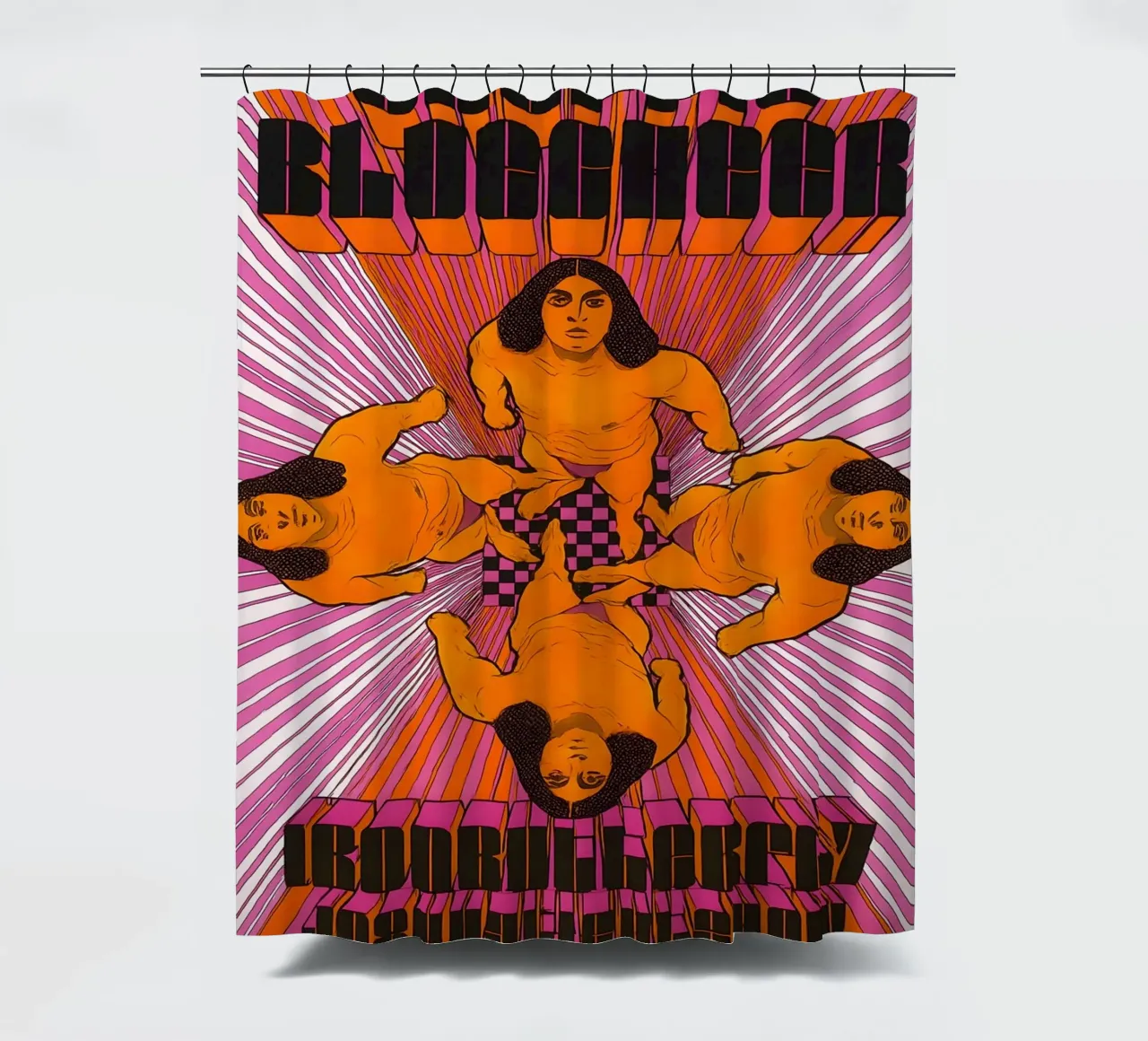 Traffic Concert Poster 1968 Blue Cheer Vintage Fillmore shower curtain by DGUnder