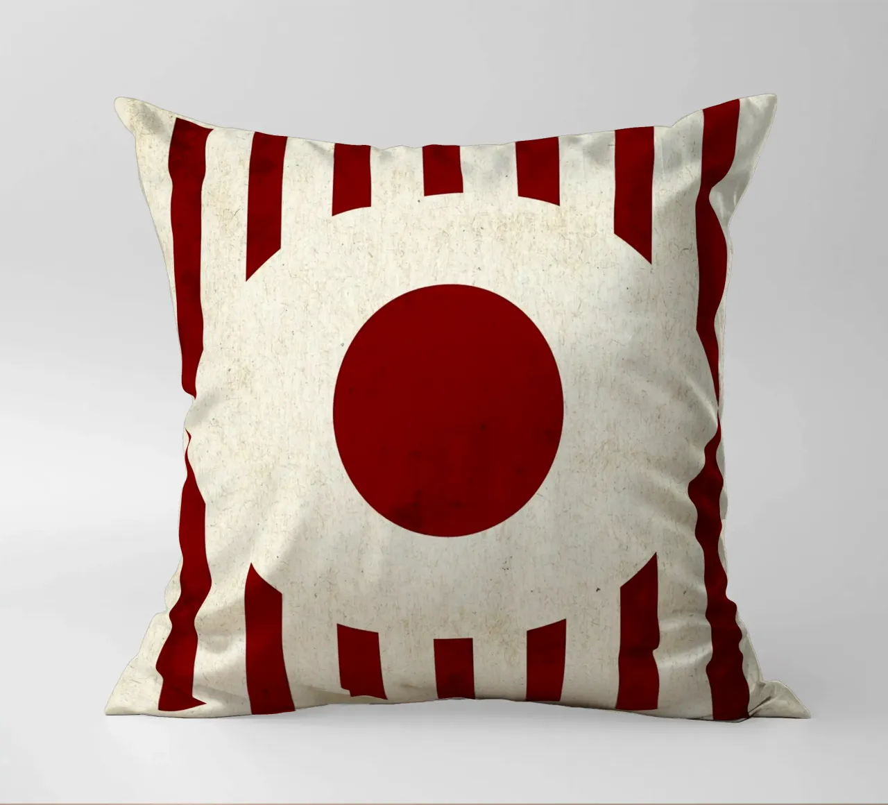 Design minimalista degli occhi con strisce rosse cuscino da Jason Studio
