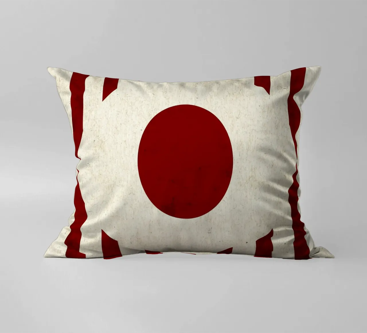Design minimalista degli occhi con strisce rosse cuscino da Jason Studio