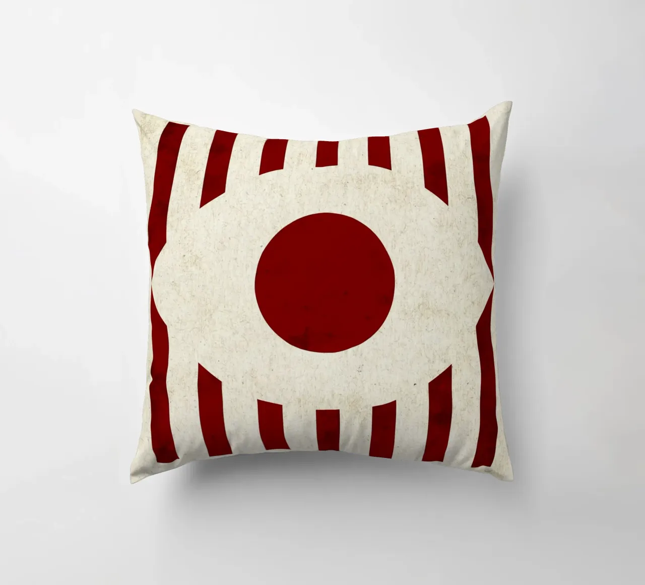 Design minimalista degli occhi con strisce rosse cuscino da Jason Studio