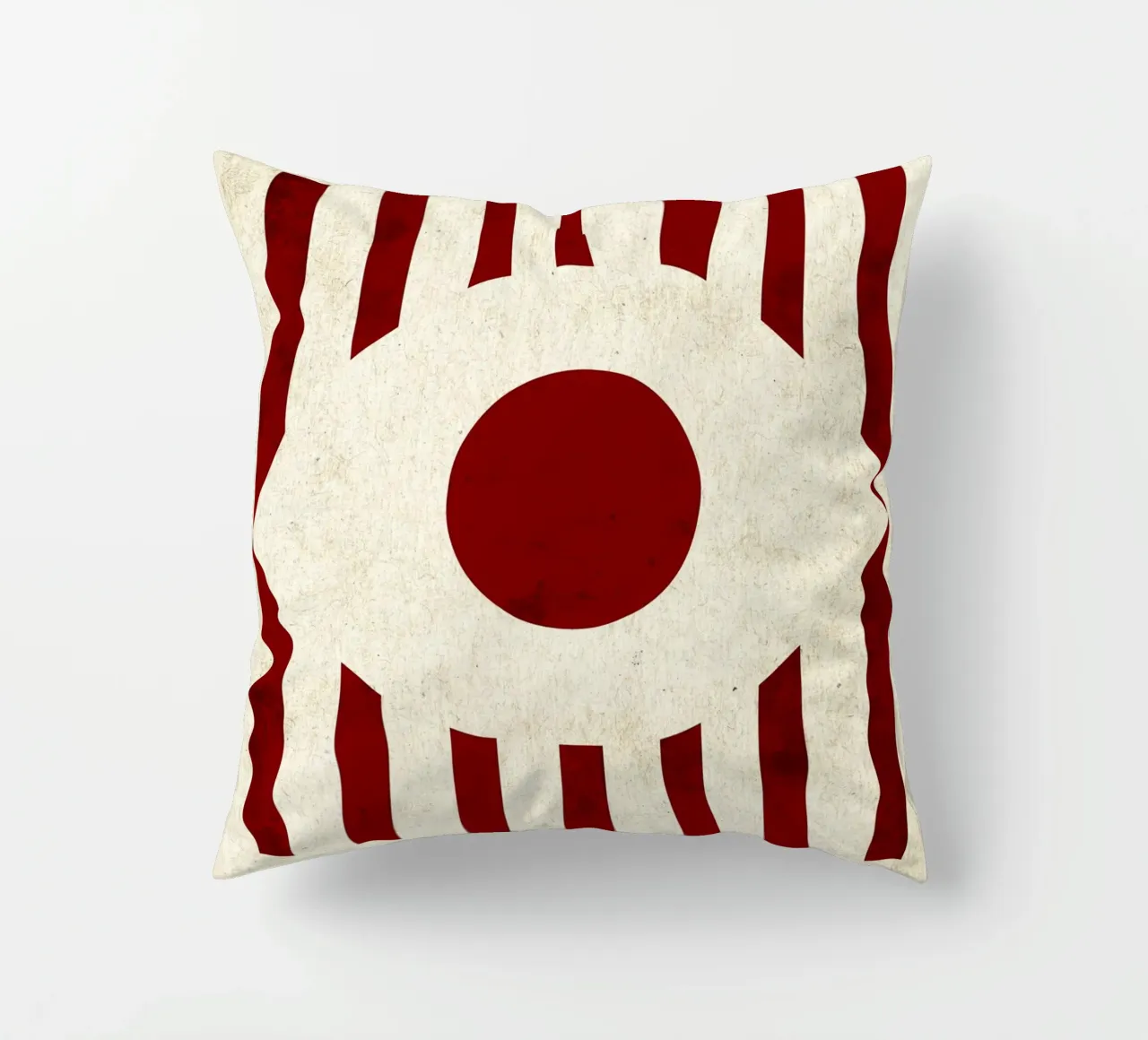Design minimalista degli occhi con strisce rosse cuscino da Jason Studio