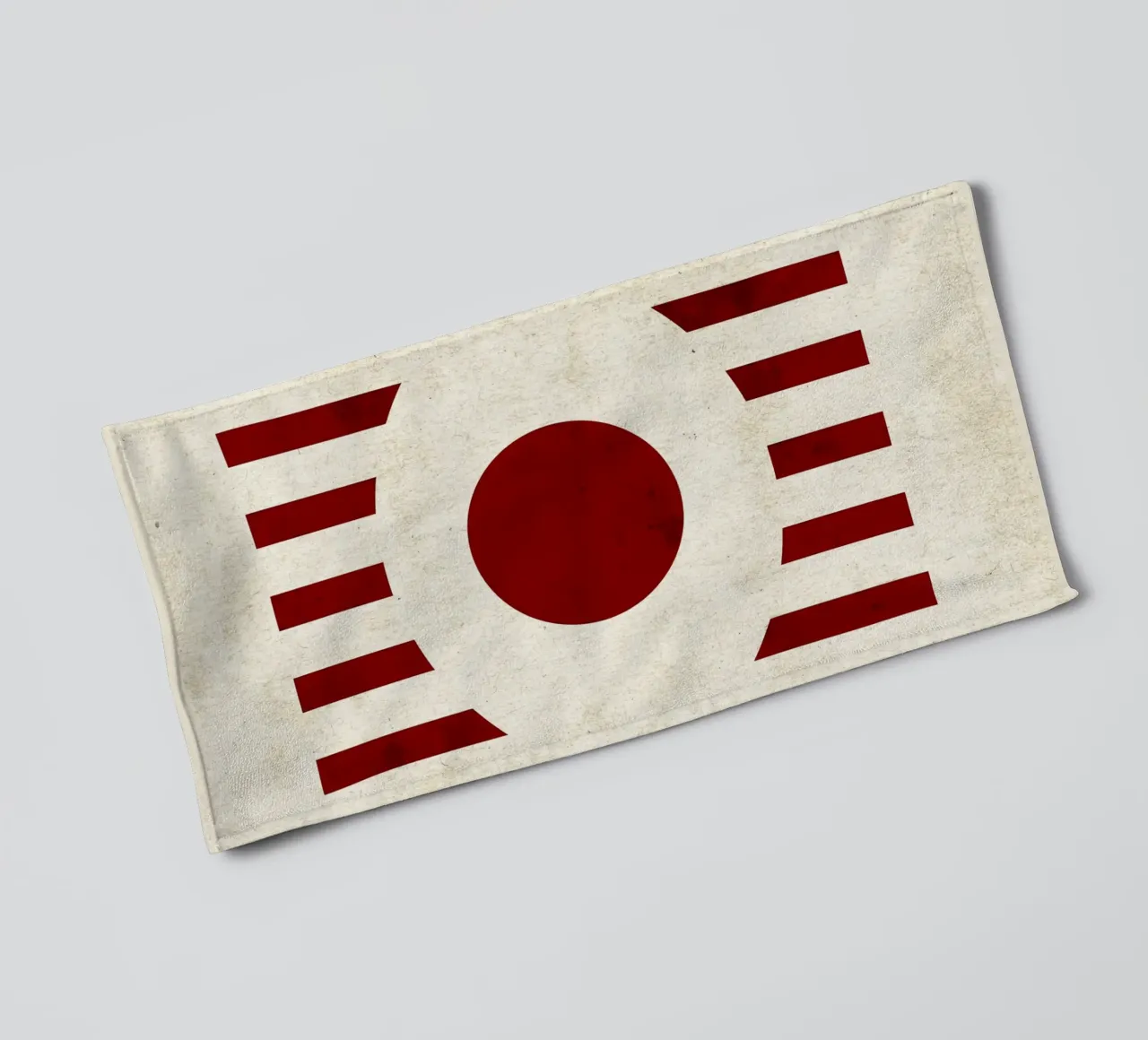 Design minimalista degli occhi con strisce rosse asciugamano da bagno da Jason Studio