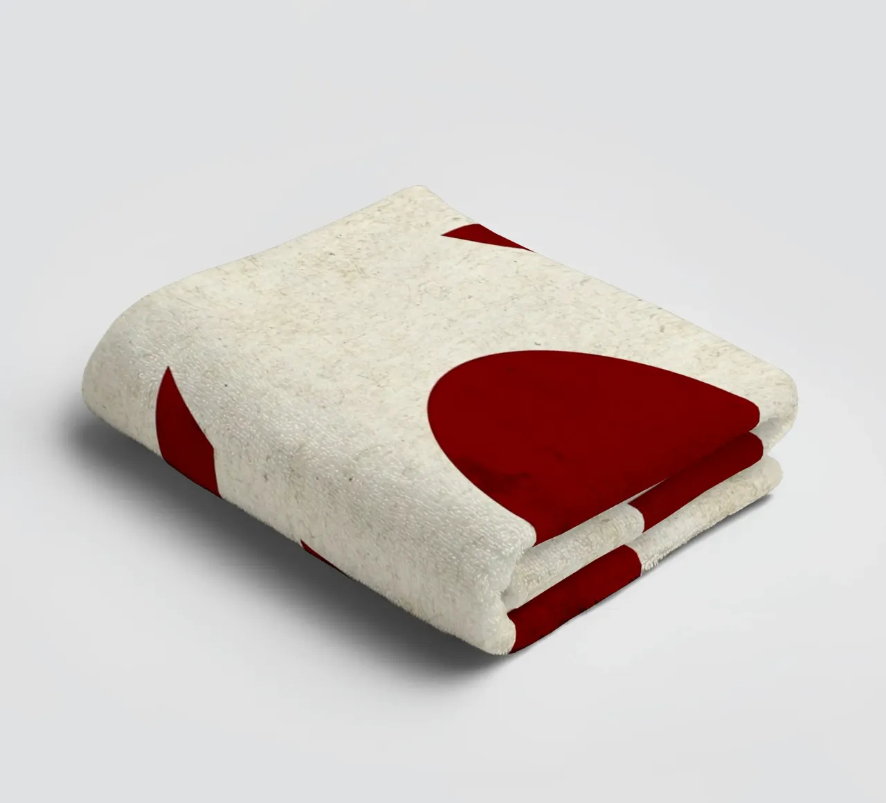 Design minimalista degli occhi con strisce rosse asciugamano da bagno da Jason Studio