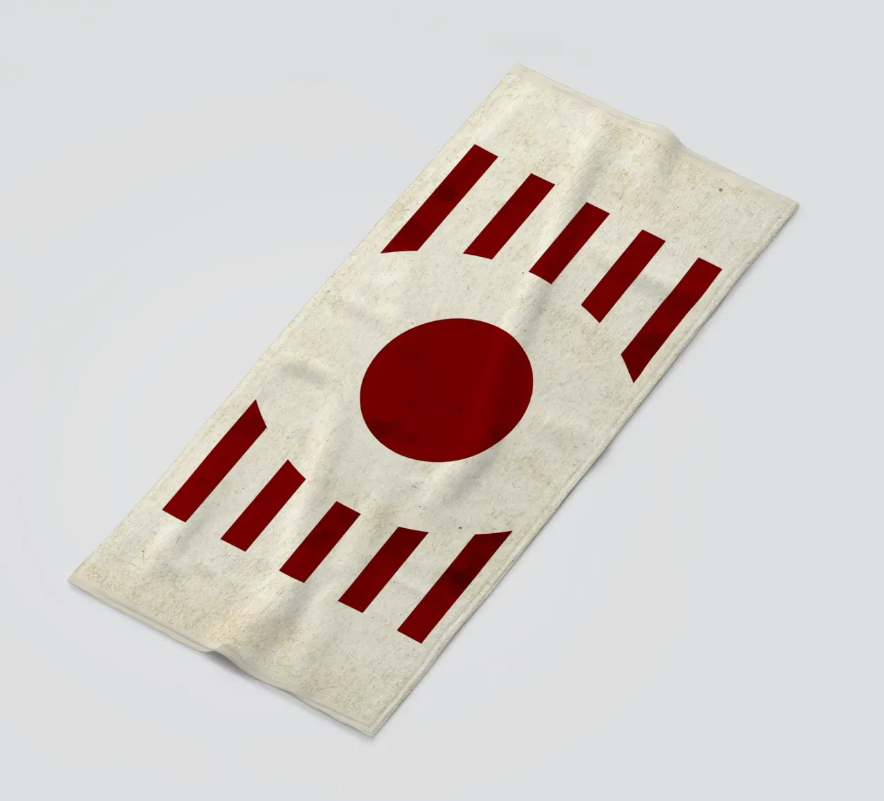Design minimalista degli occhi con strisce rosse telo mare da Jason Studio