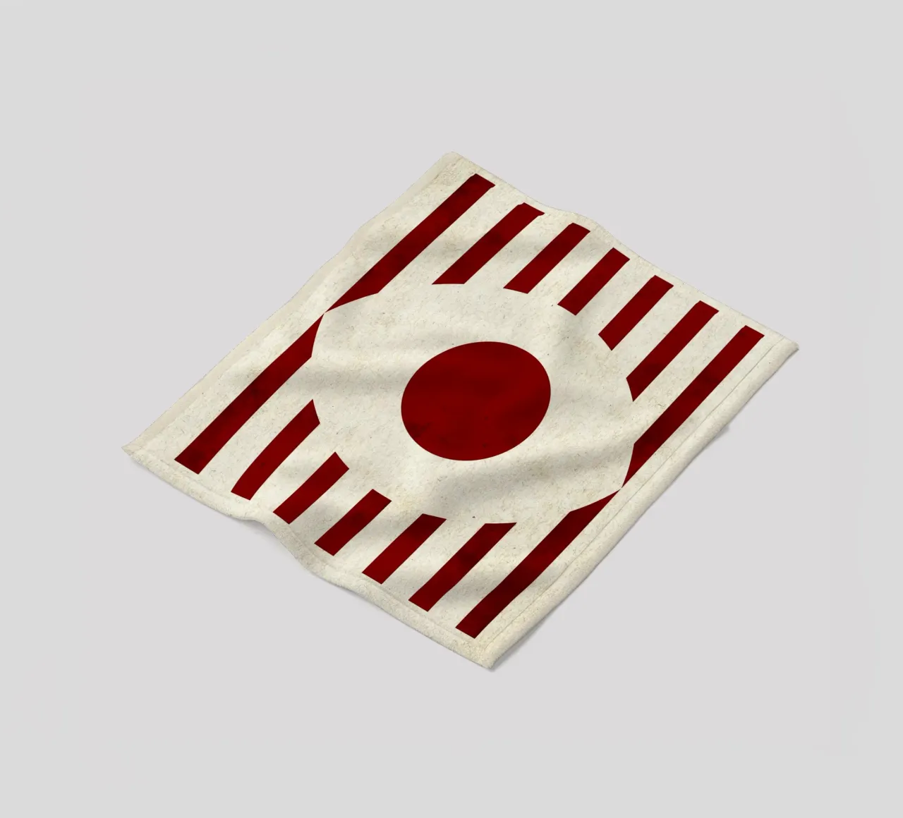 Design minimalista degli occhi con strisce rosse coperta in pile da Jason Studio