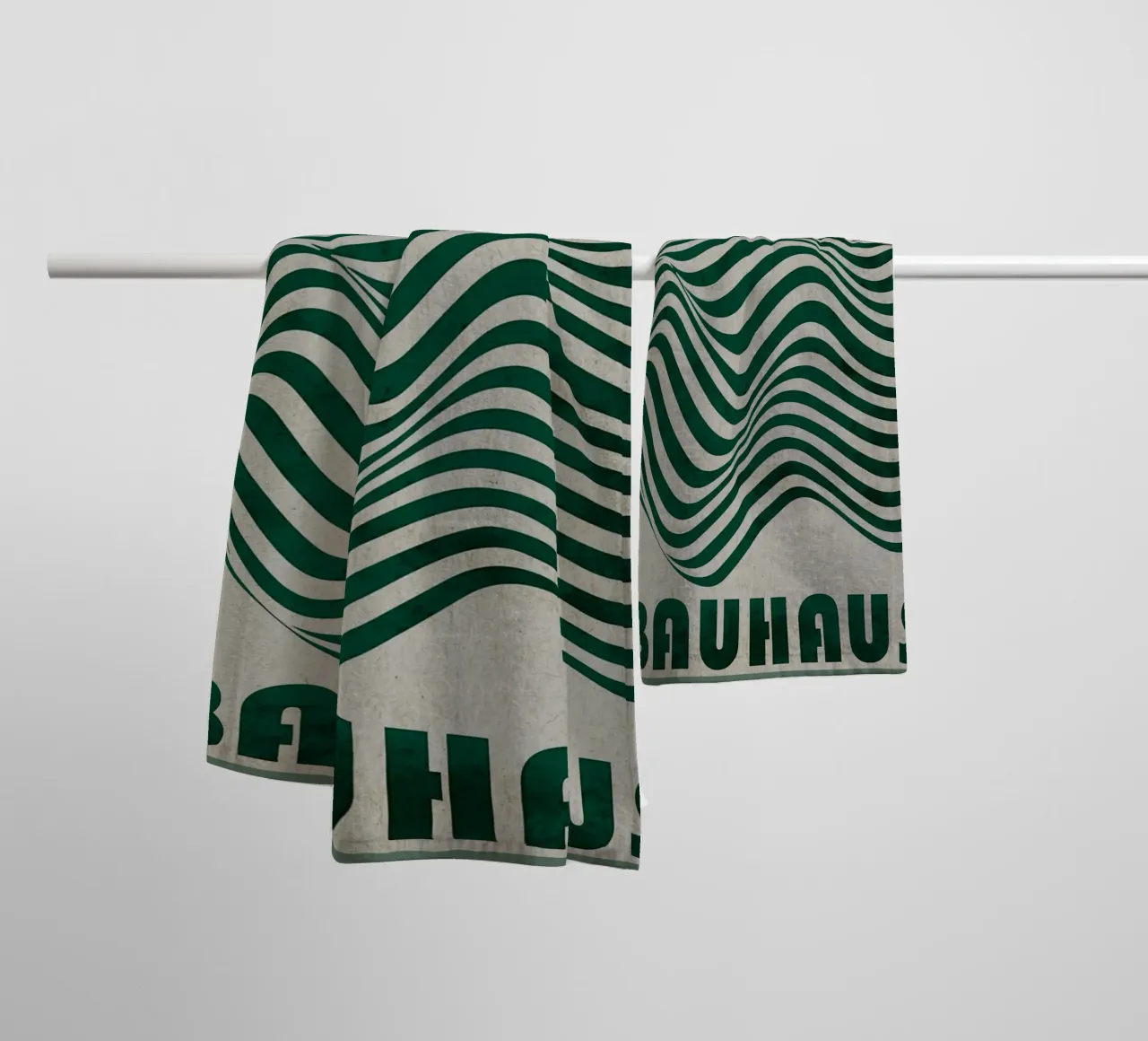 Bauhaus Wave Pattern towel by Jason Studio