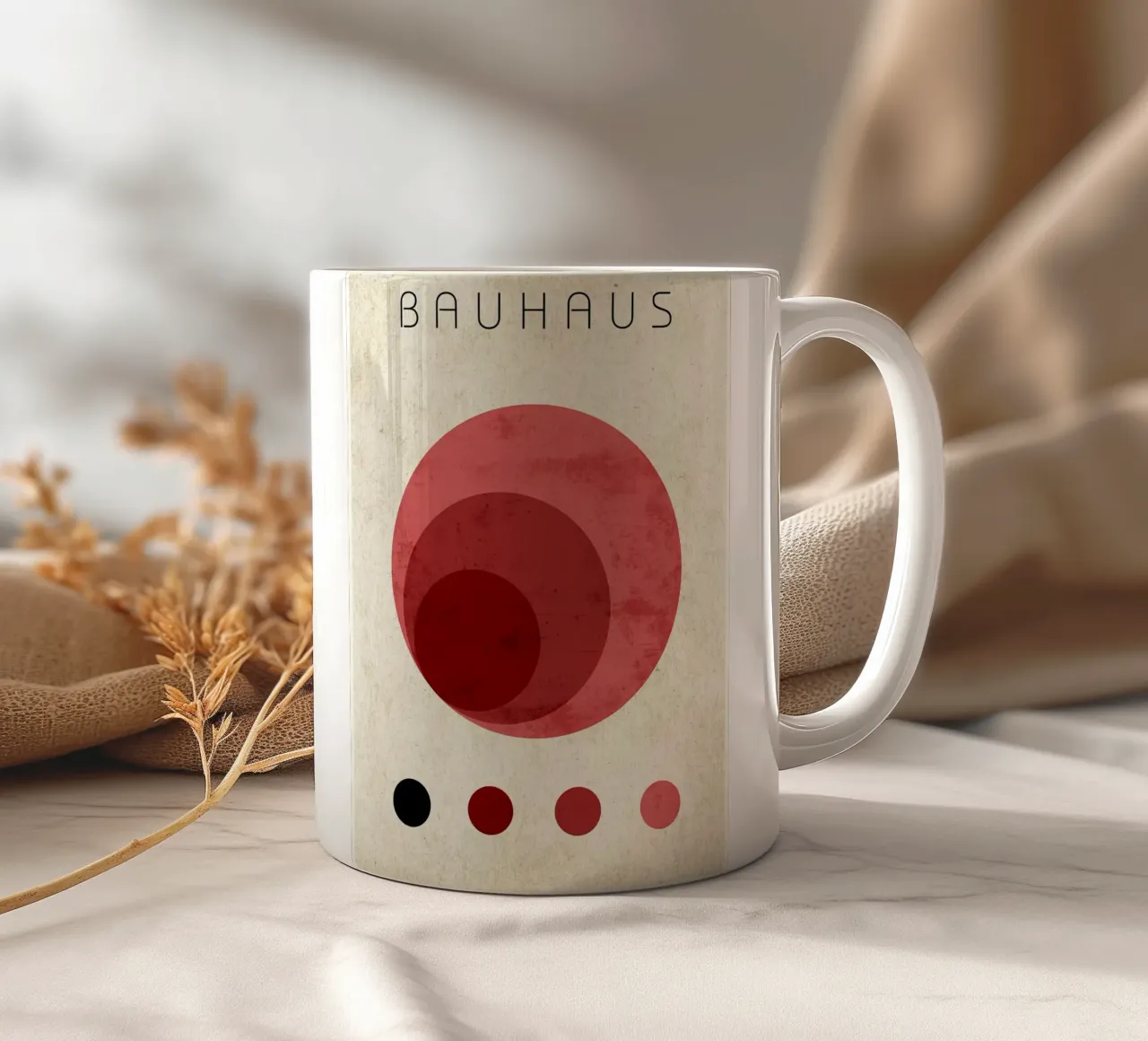 Palette di colori del cerchio in stile Bauhaus tazza in ceramica da Jason Studio