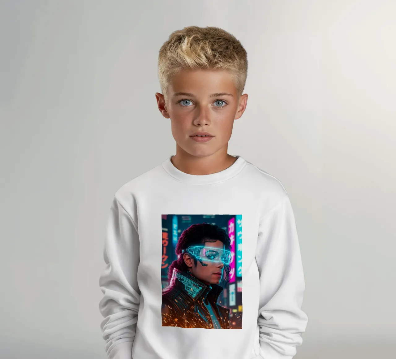 Michael Jackson - Cyber Punk art (2) felpa bambino da Lembayung art