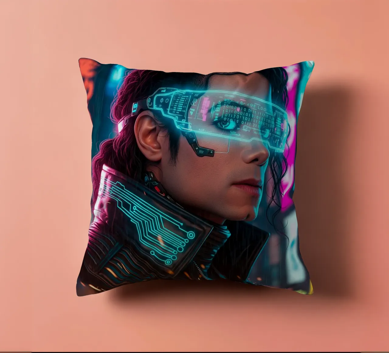 Michael Jackson - Cyber Punk art (2) cuscino da Lembayung art