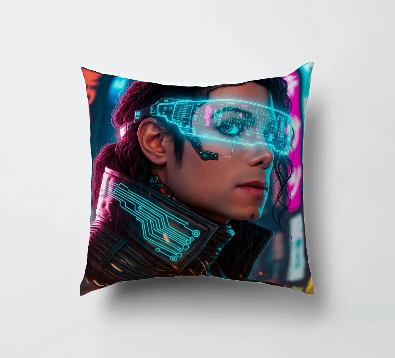 Michael Jackson - Cyber Punk art (2) cuscino da Lembayung art