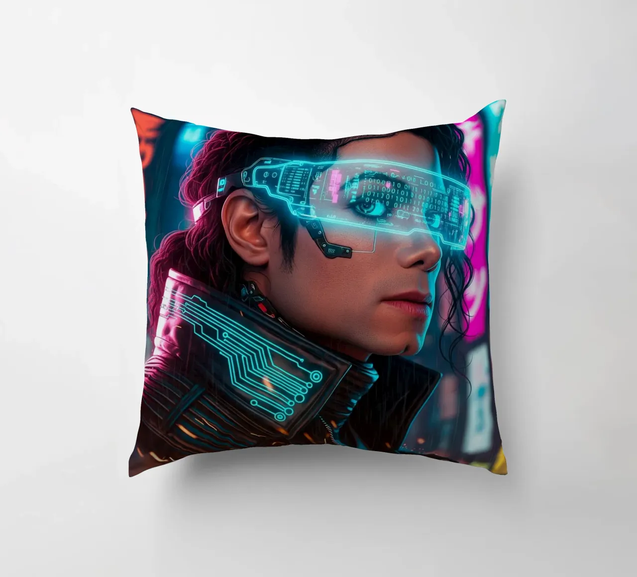 Michael Jackson - Cyber Punk art (2) cuscino da Lembayung art